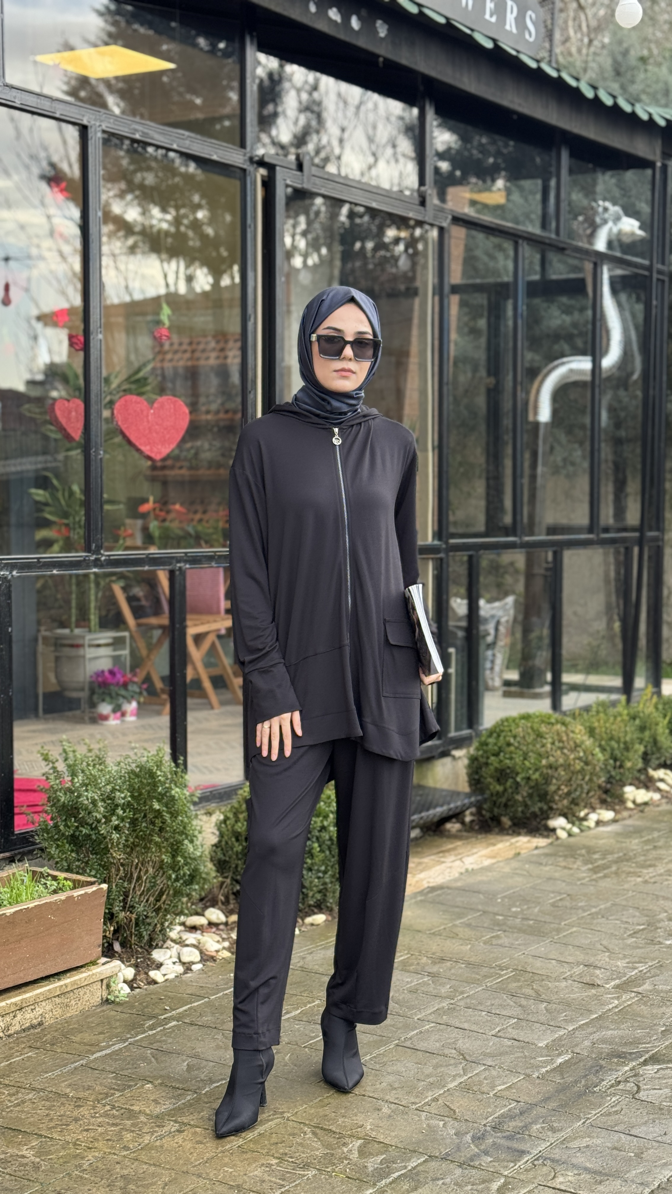 Almarwah Kapüşonlu Pantolonlu Takım 202865