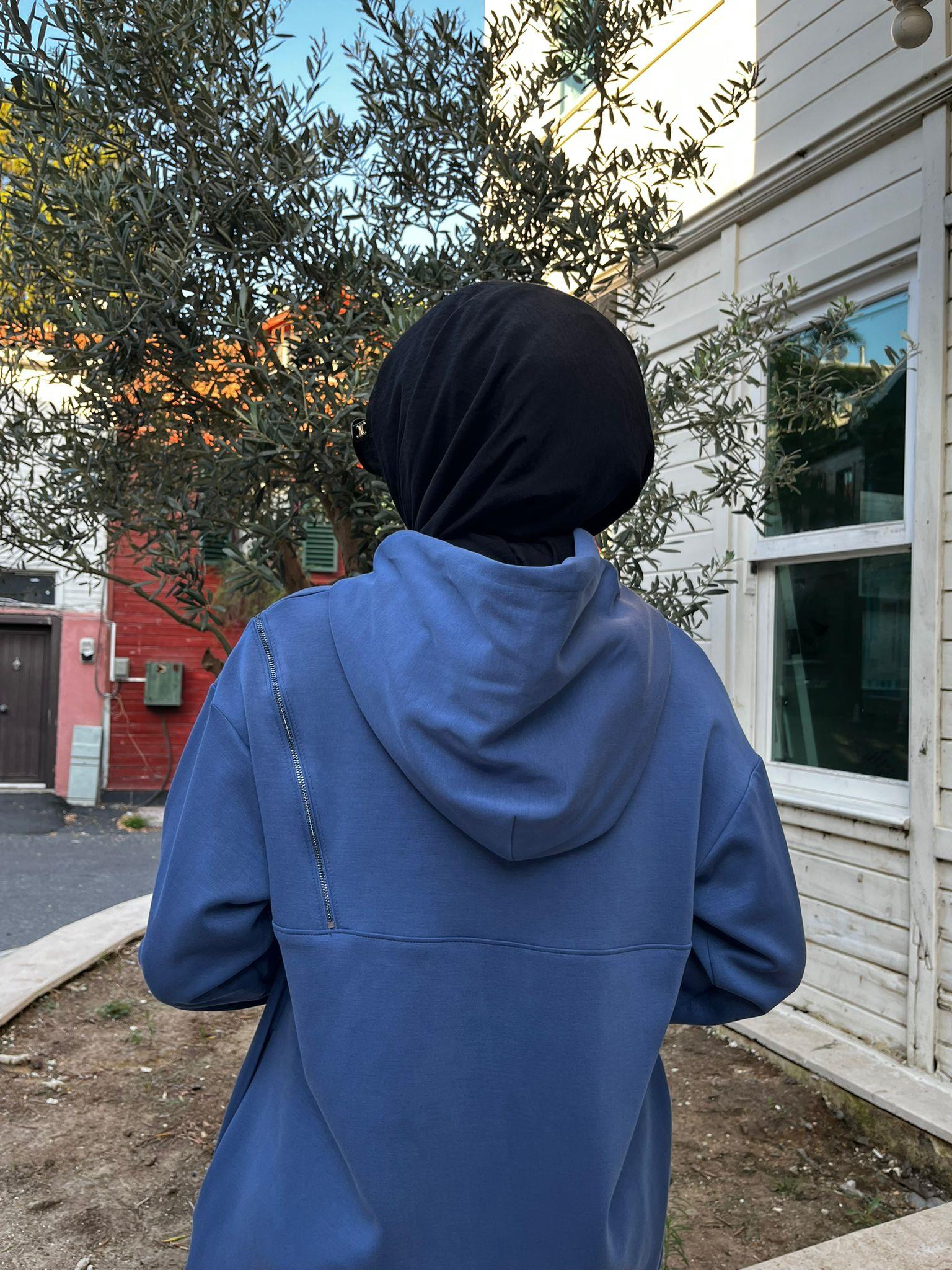 Almarwah Kapüşonlu Takım İndigo 202653