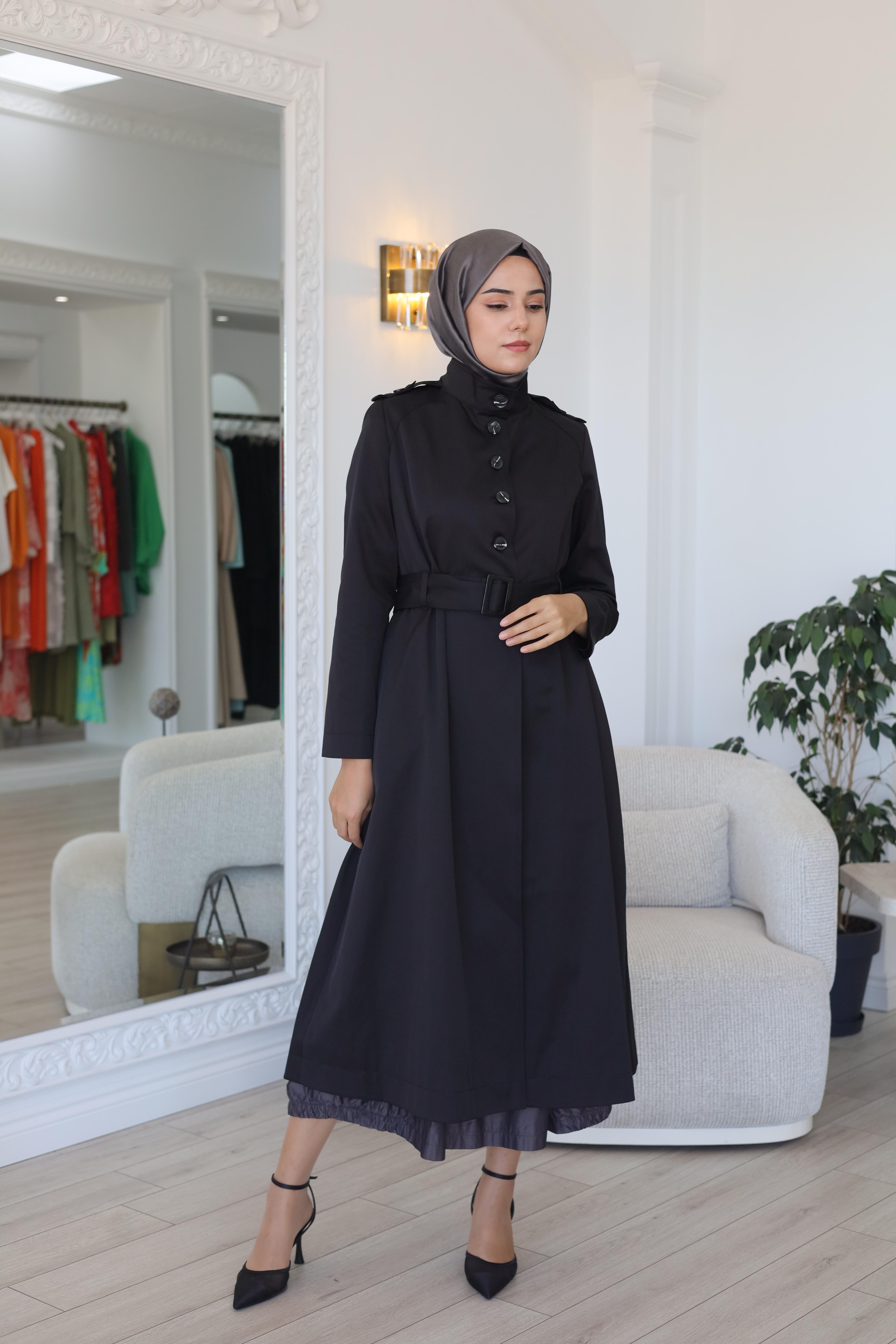 Almarwah Kemer Detaylı Trençkot 405006