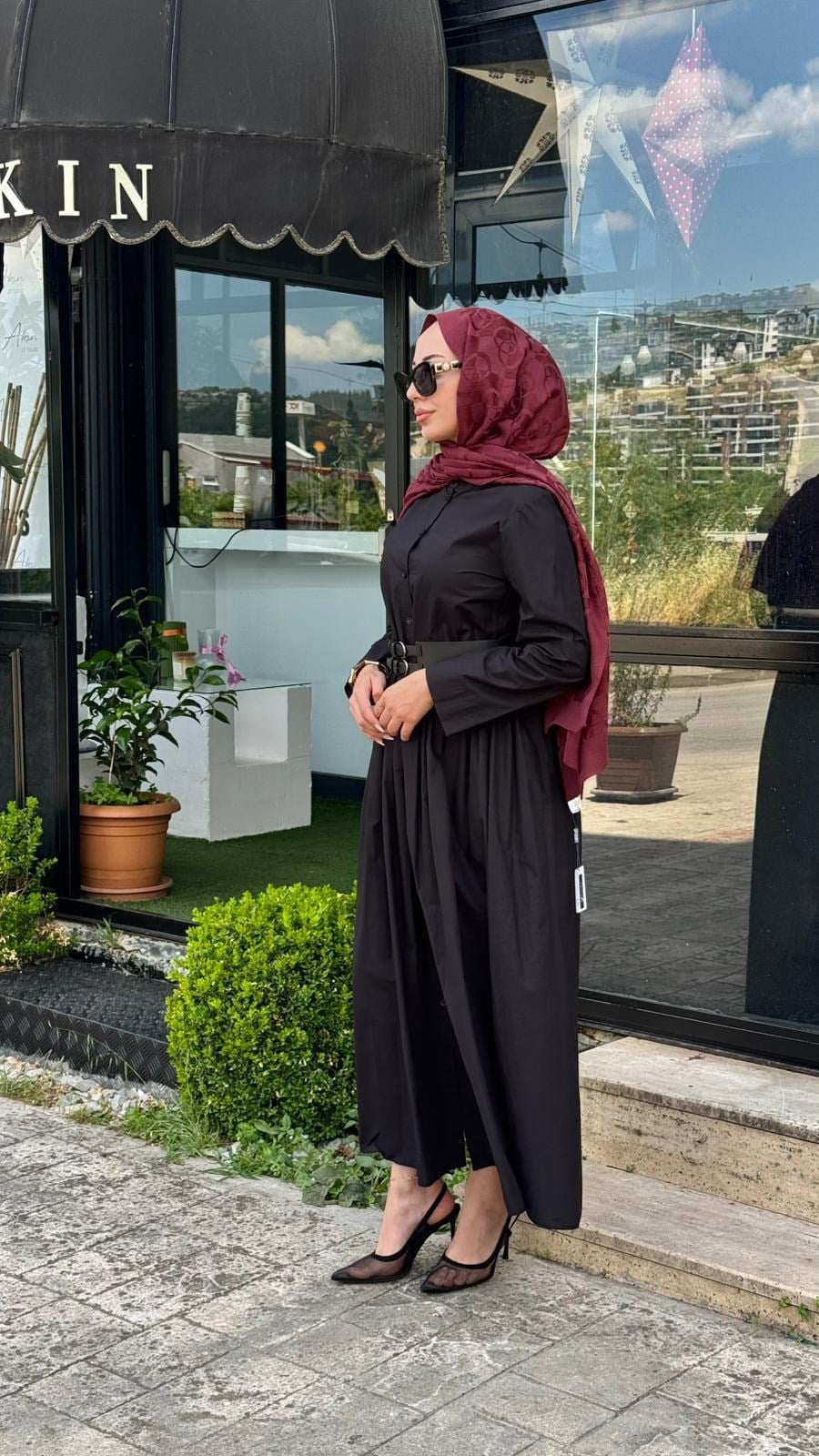 Almarwah Kemerli Gömlek Elbise 303898