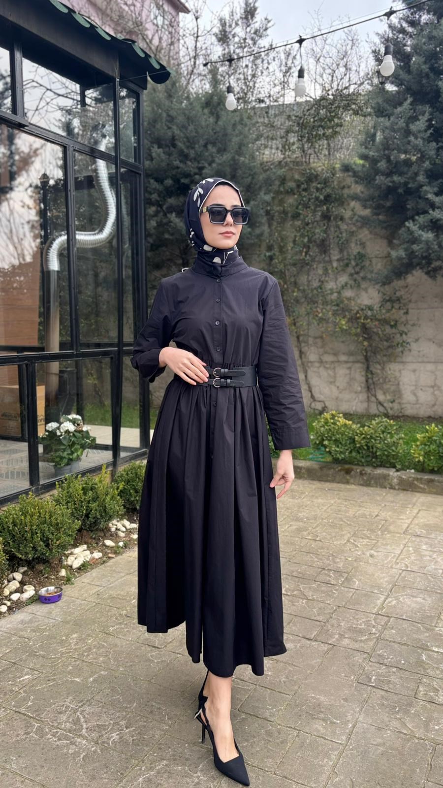 Almarwah Kemerli Gömlek Elbise 303898