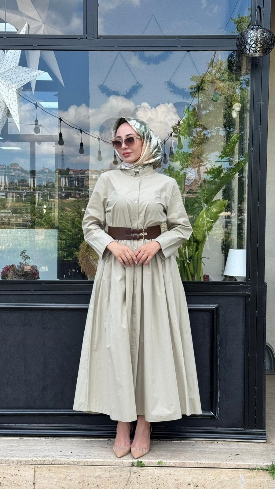 Almarwah Kemerli Gömlek Elbise 303898