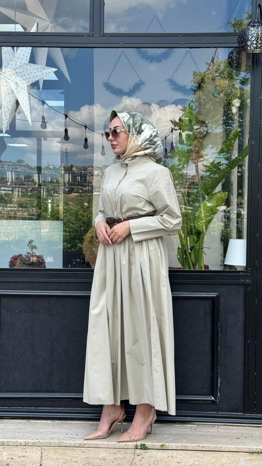 Almarwah Kemerli Gömlek Elbise 303898