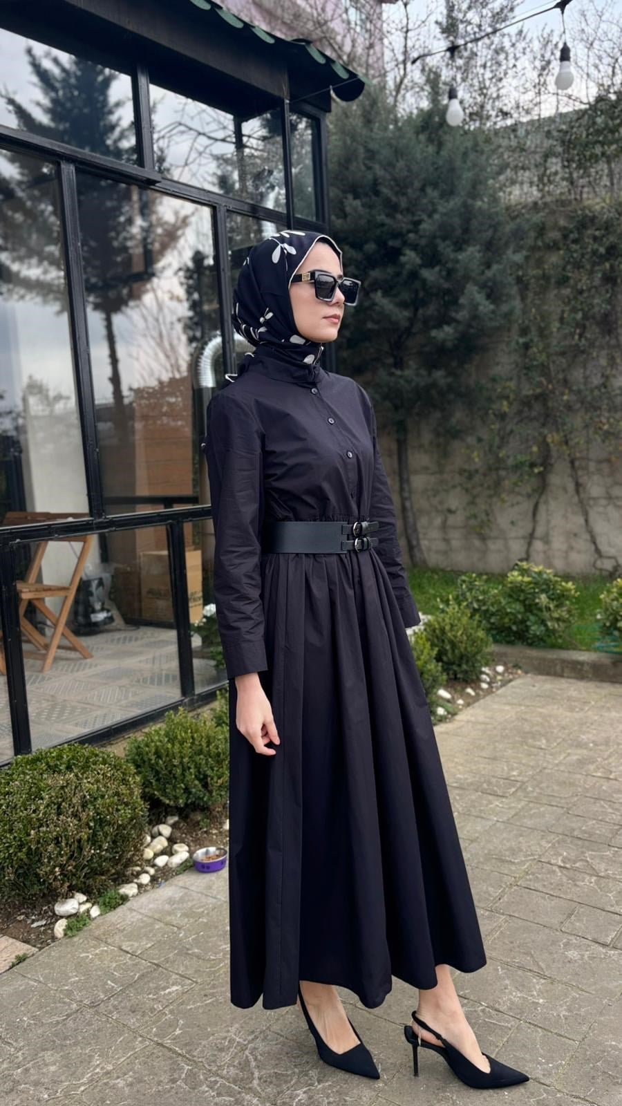 Almarwah Kemerli Gömlek Elbise 303898