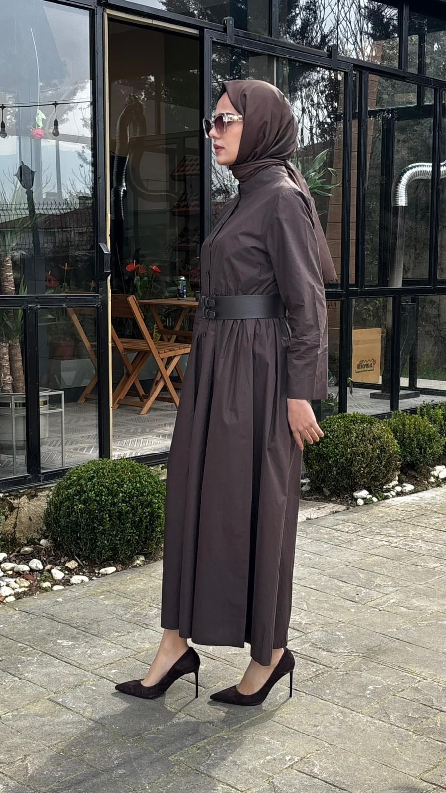 Almarwah Kemerli Gömlek Elbise 303898