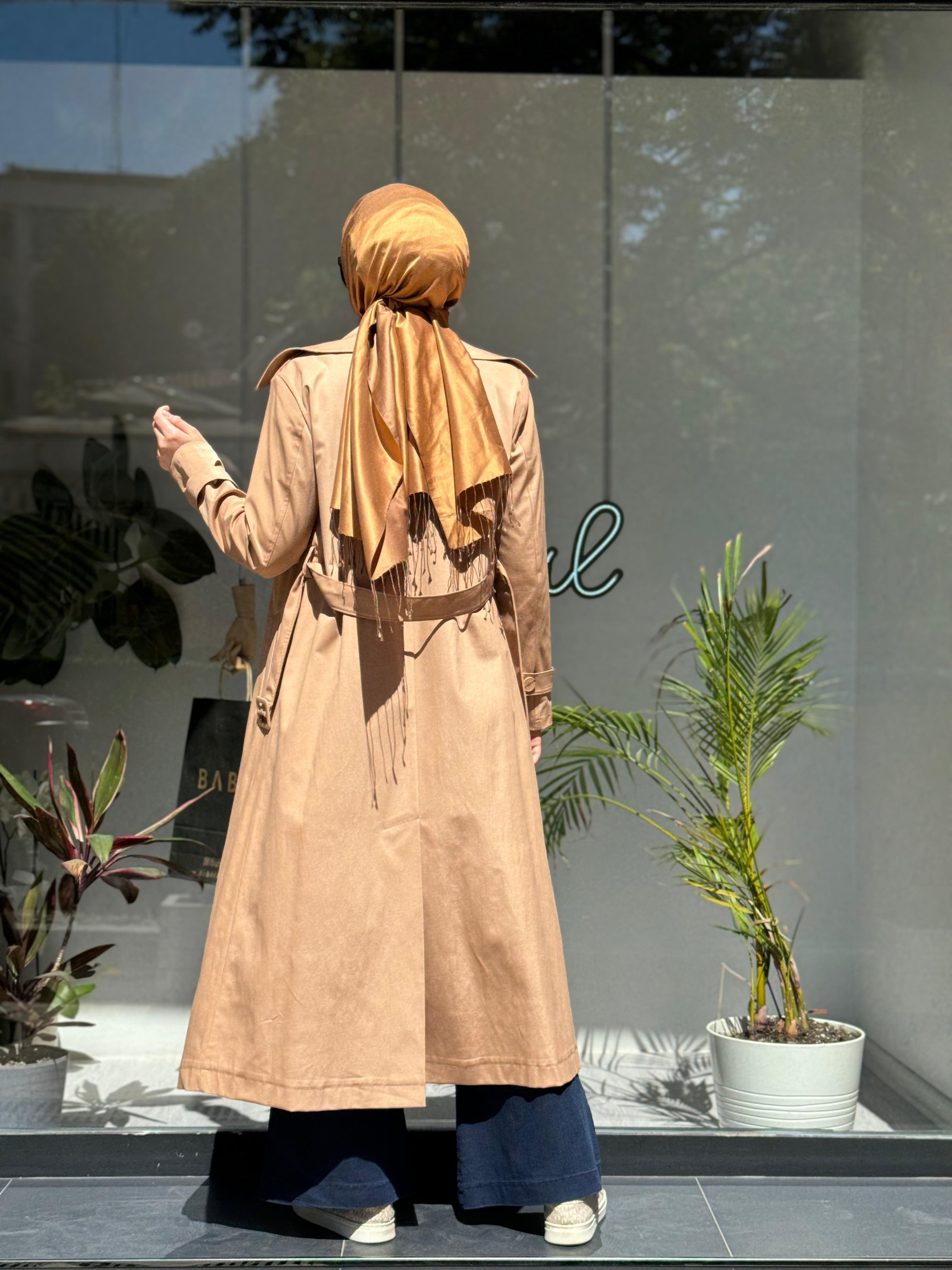 Almarwah Kemerli Trenç Camel 404821
