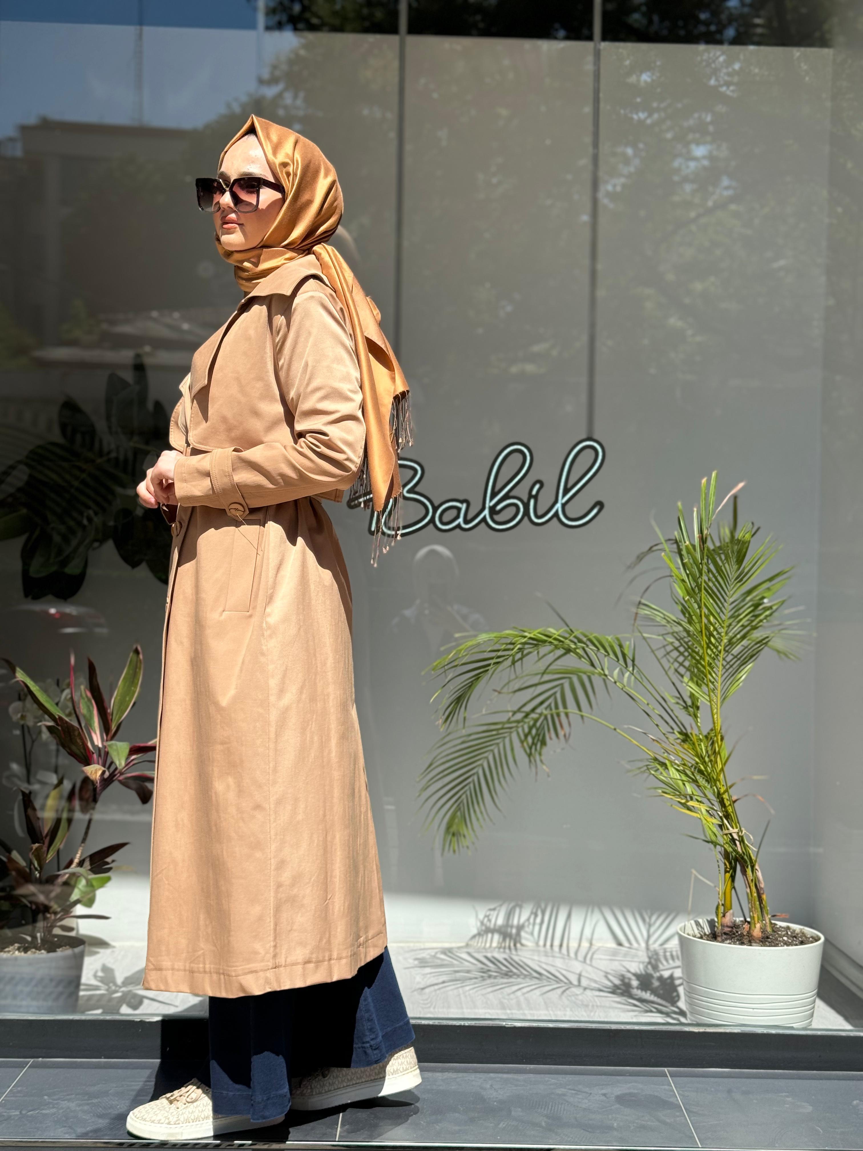 Almarwah Kemerli Trenç Camel 404821