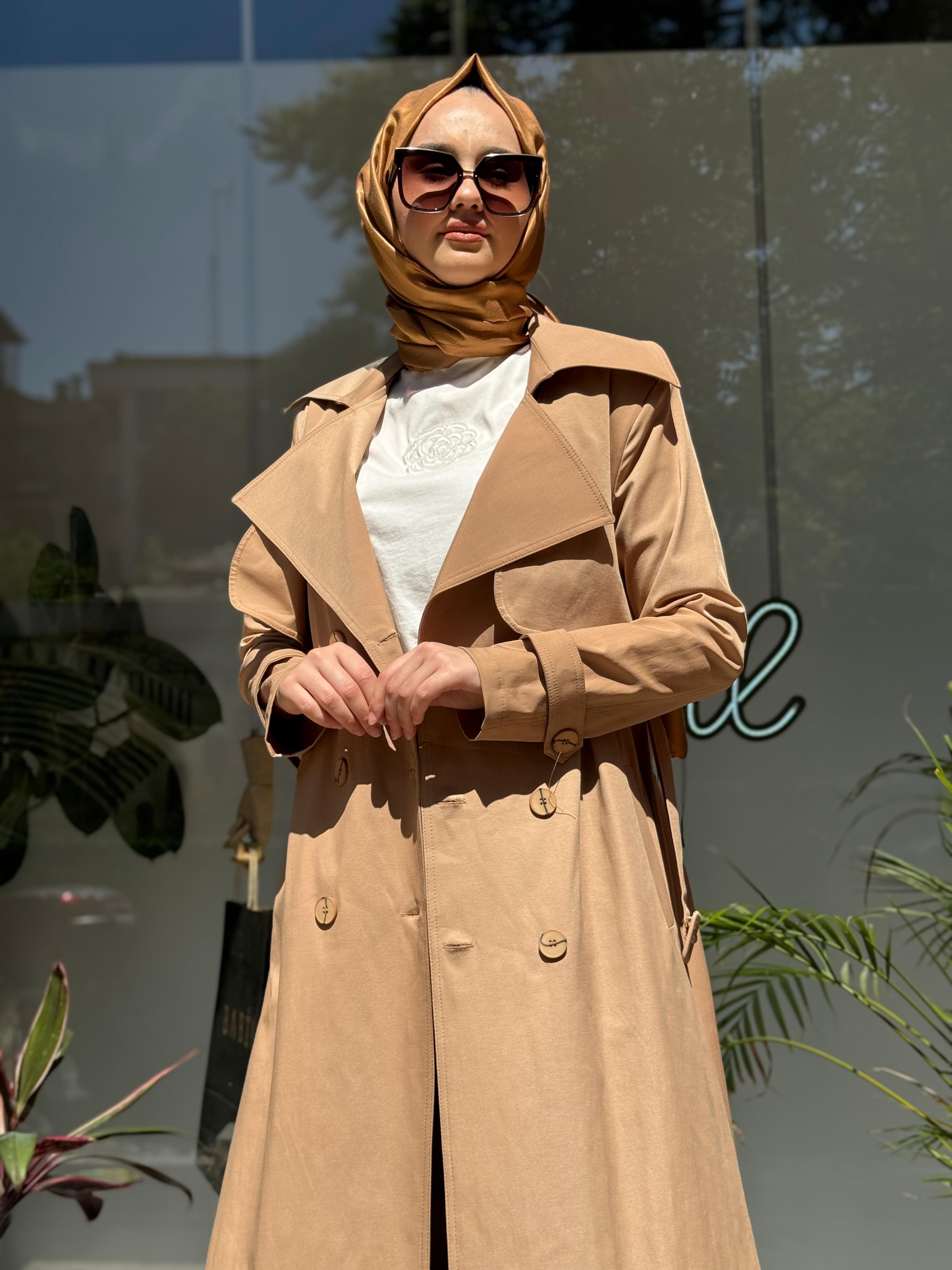 Almarwah Kemerli Trenç Camel 404821