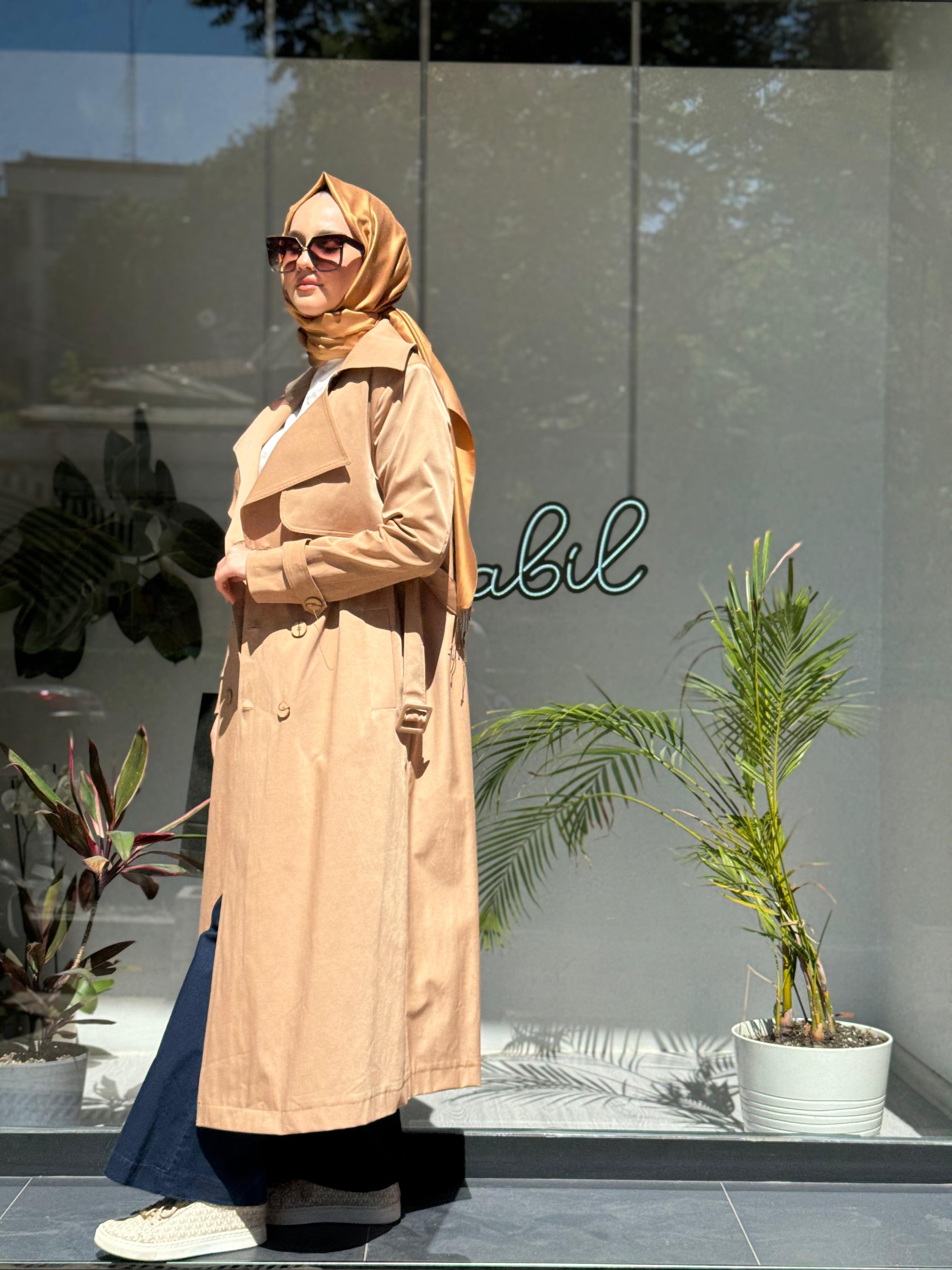 Almarwah Kemerli Trenç Camel 404821