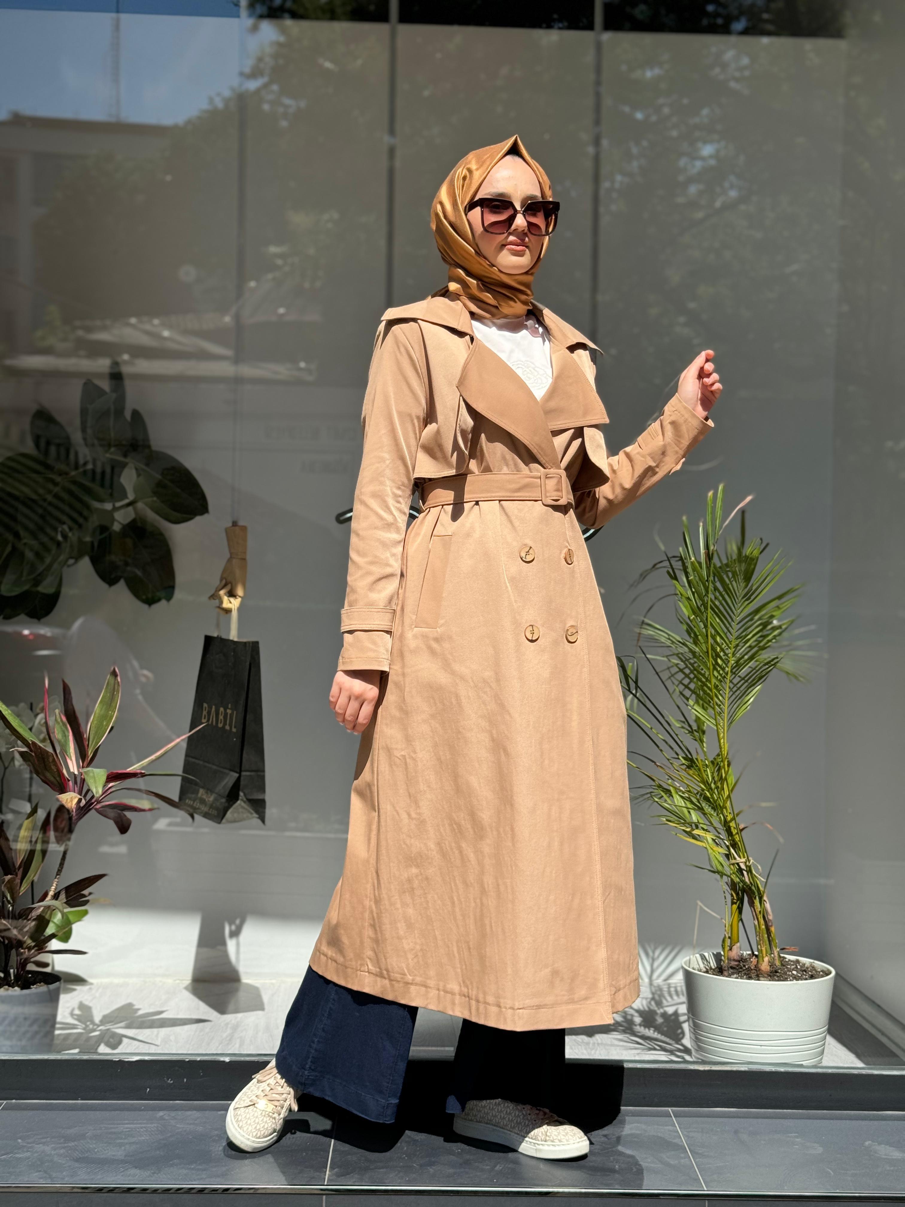 Almarwah Kemerli Trenç Camel 404821