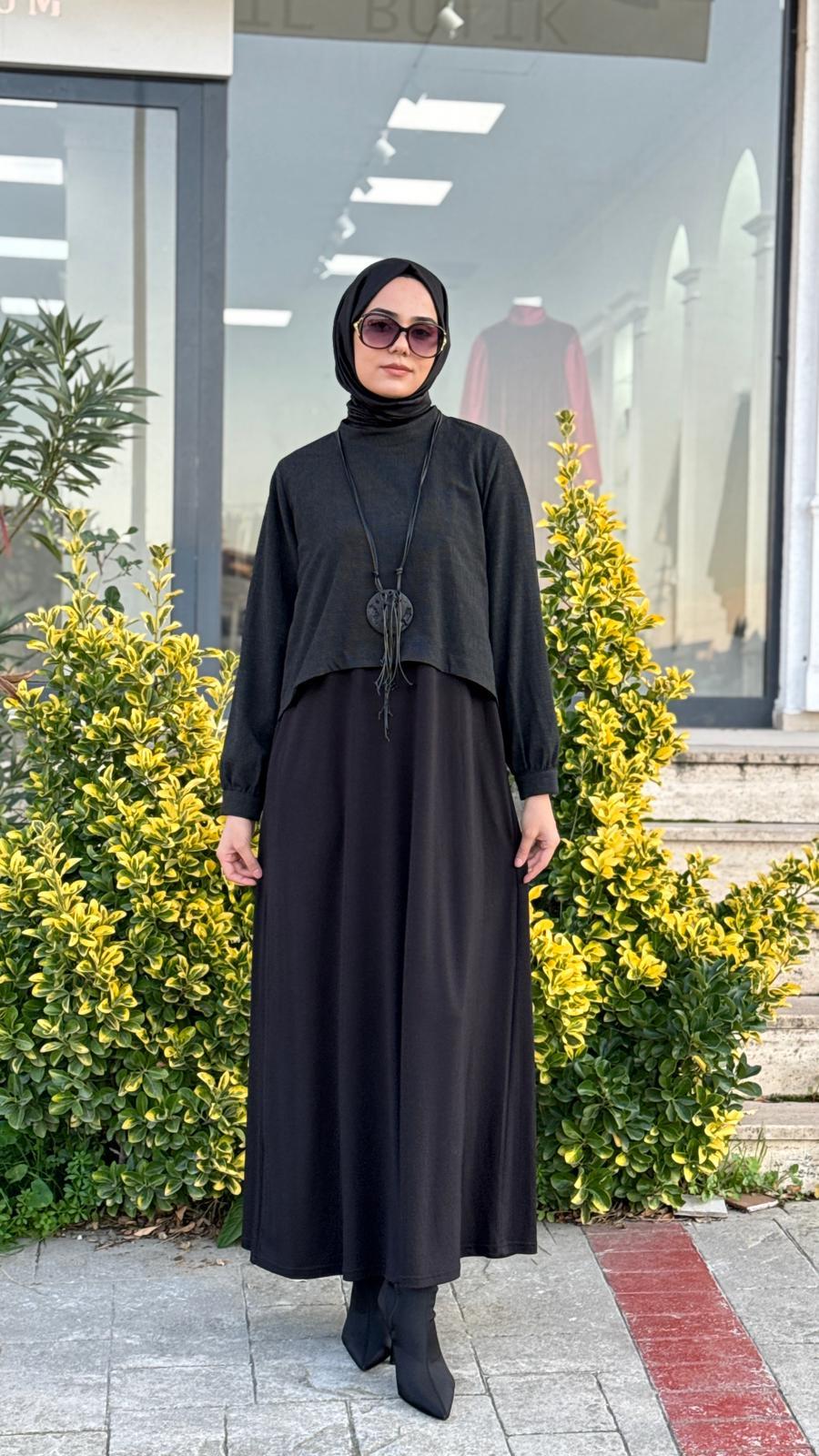 Almarwah Kolye Detaylı Elbise 202927