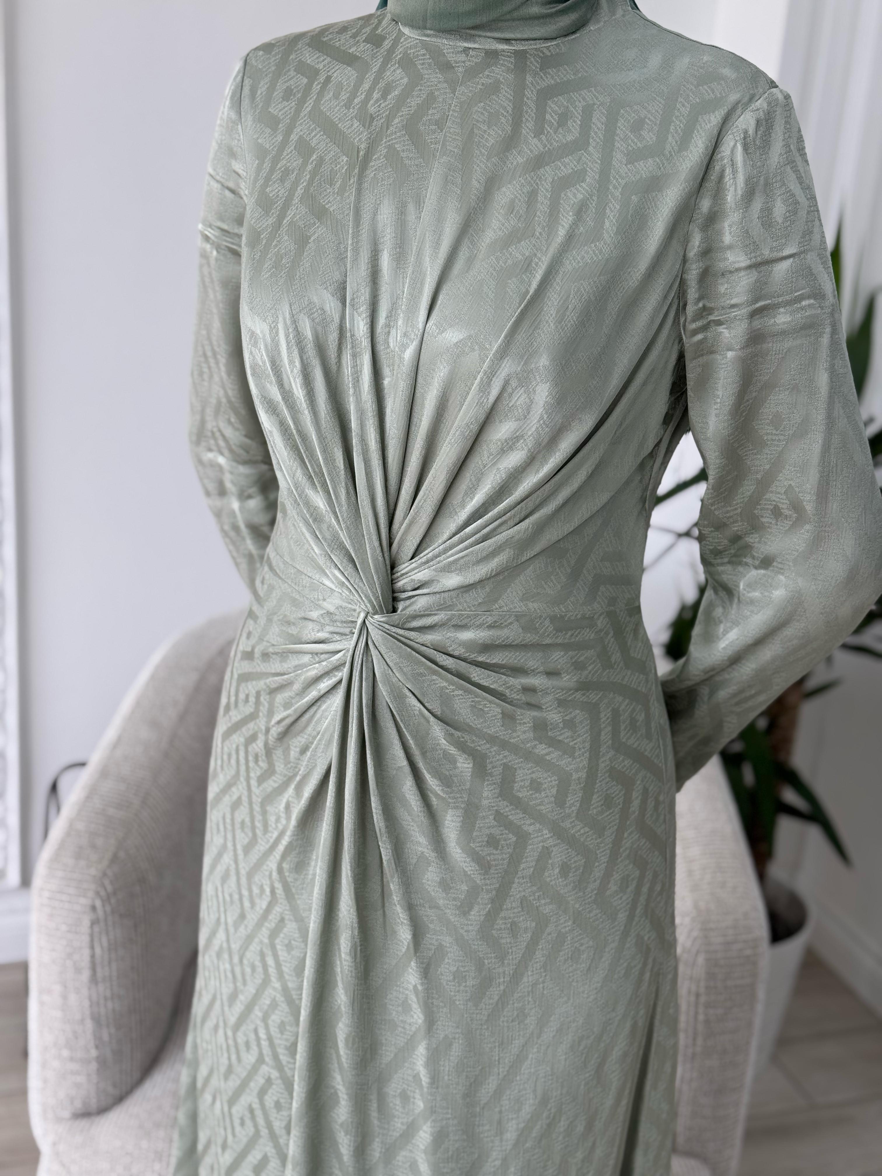 Almarwah Kruvaze Elbise Mint 90496