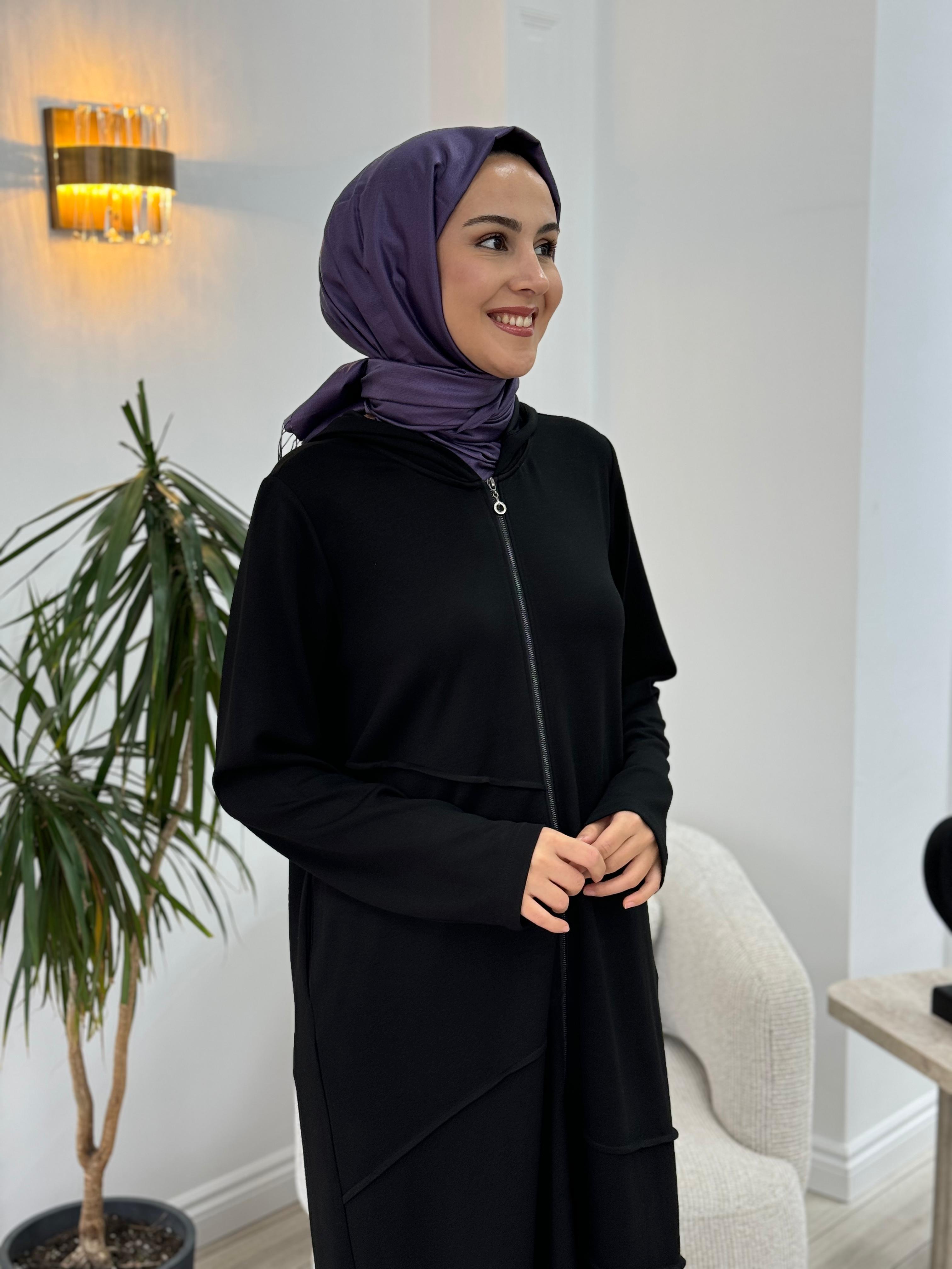 Almarwah Nervür Detaylı Kap Siyah 404911
