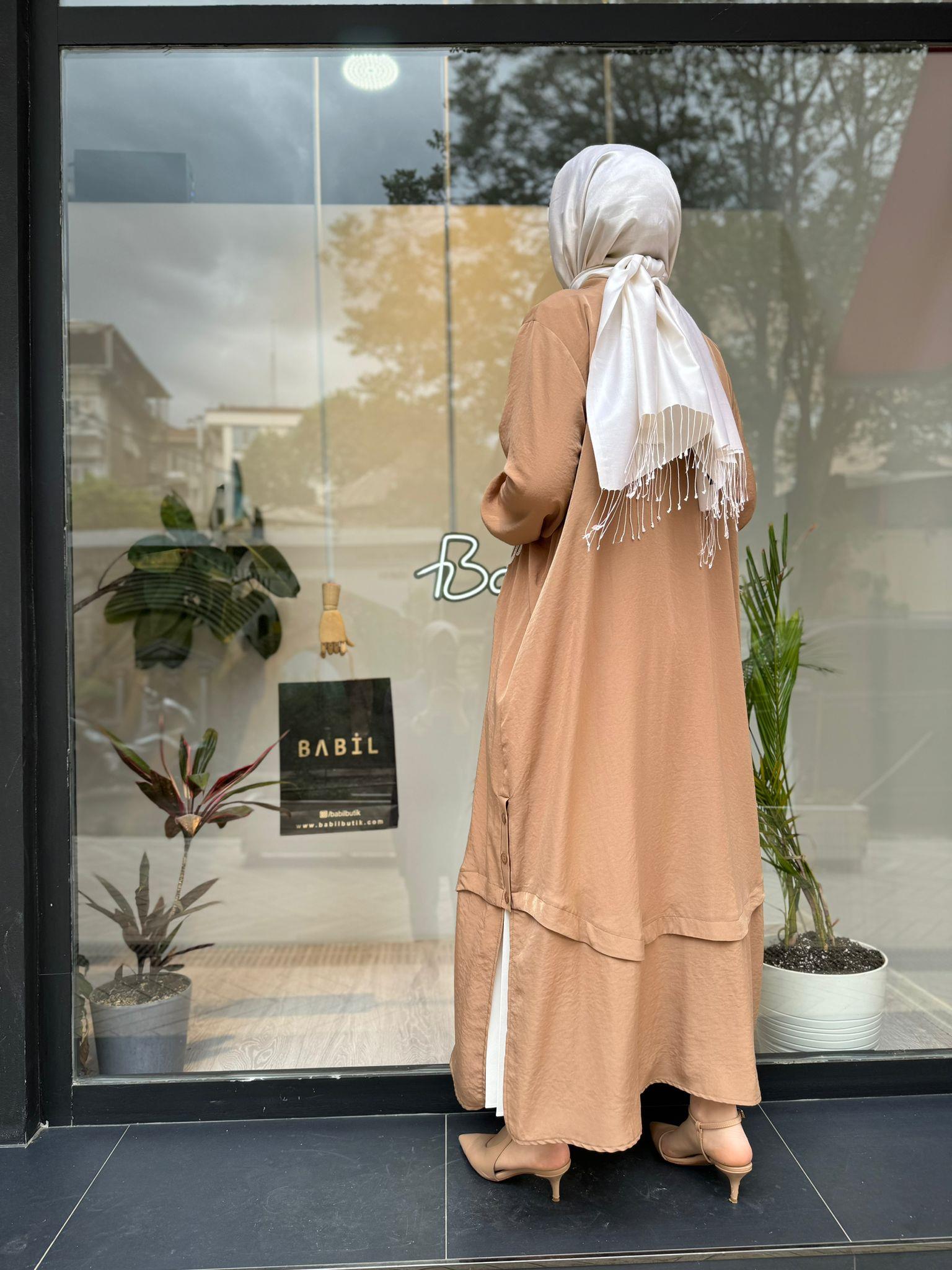 Almarwah Önü Dikişli Kap Camel 404848