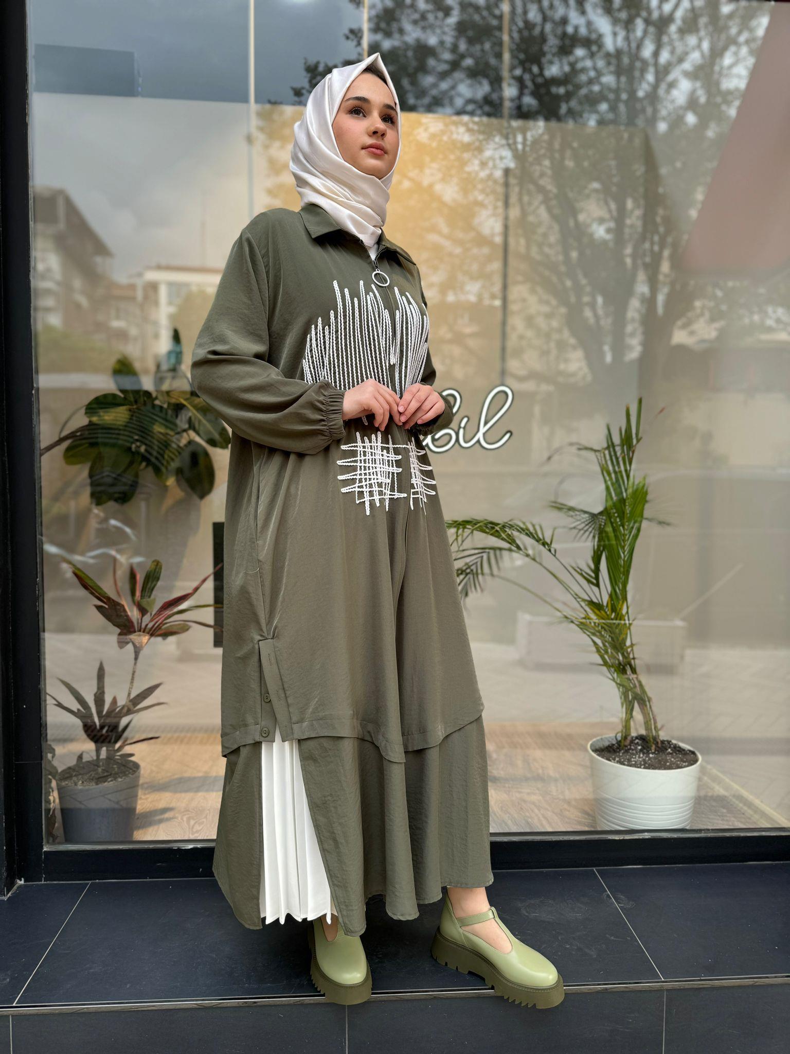 Almarwah Önü Dikişli Kap Haki 404848