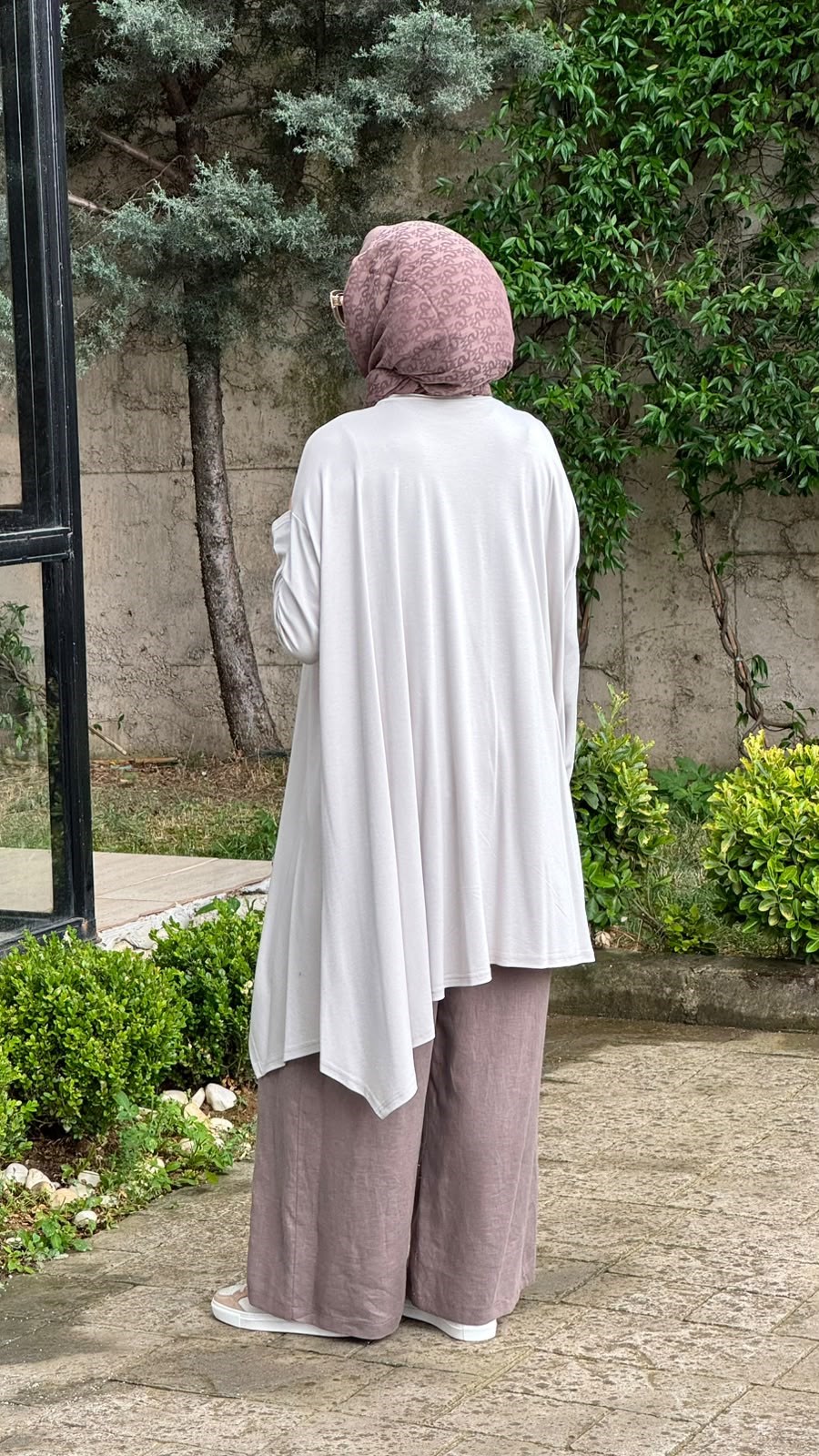 Almarwah Önü Kısa Arkası Uzun Pantolonlu Tunik Takım 202982