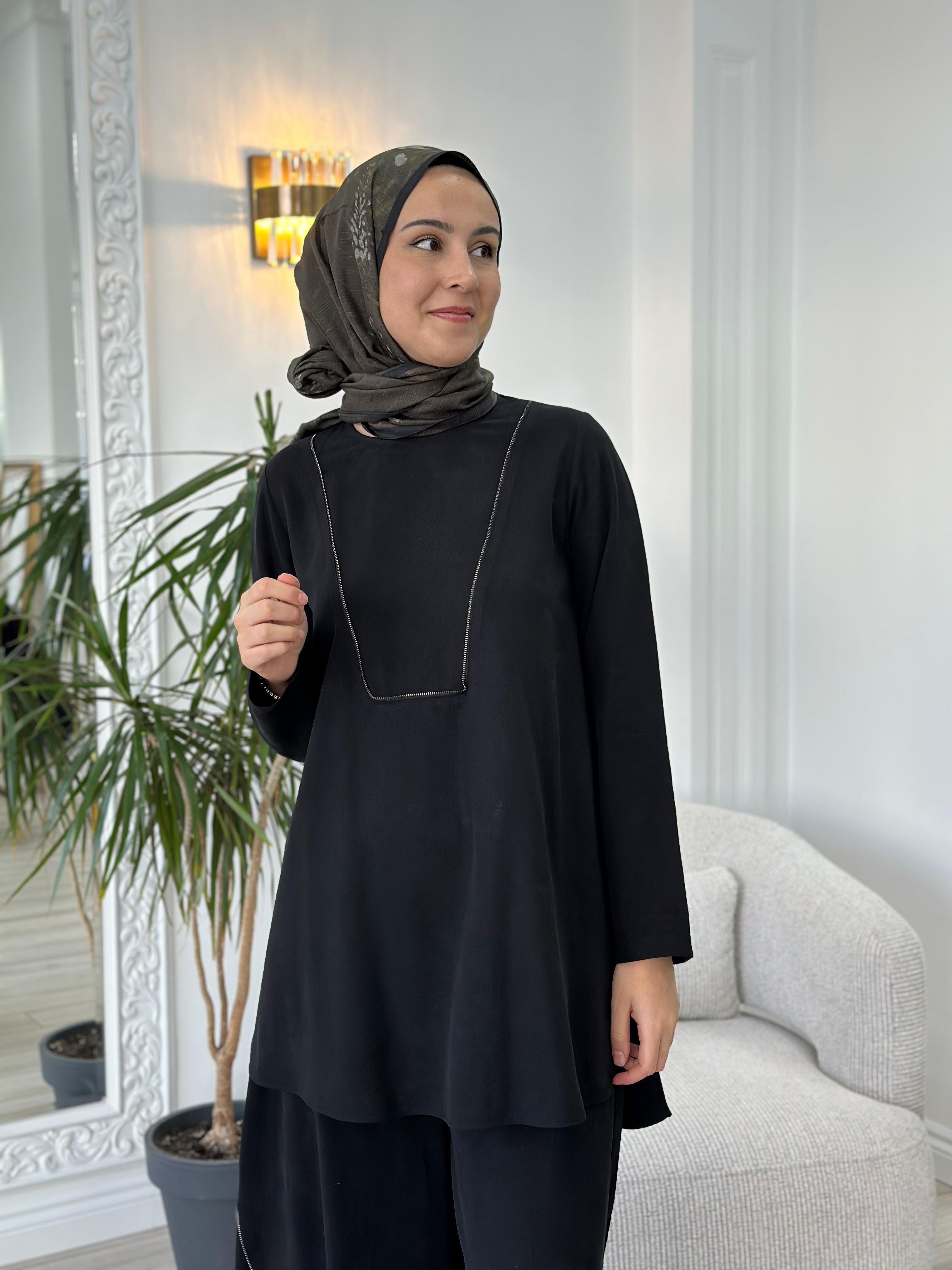 Almarwah Pantolonlu Takım Siyah 202680