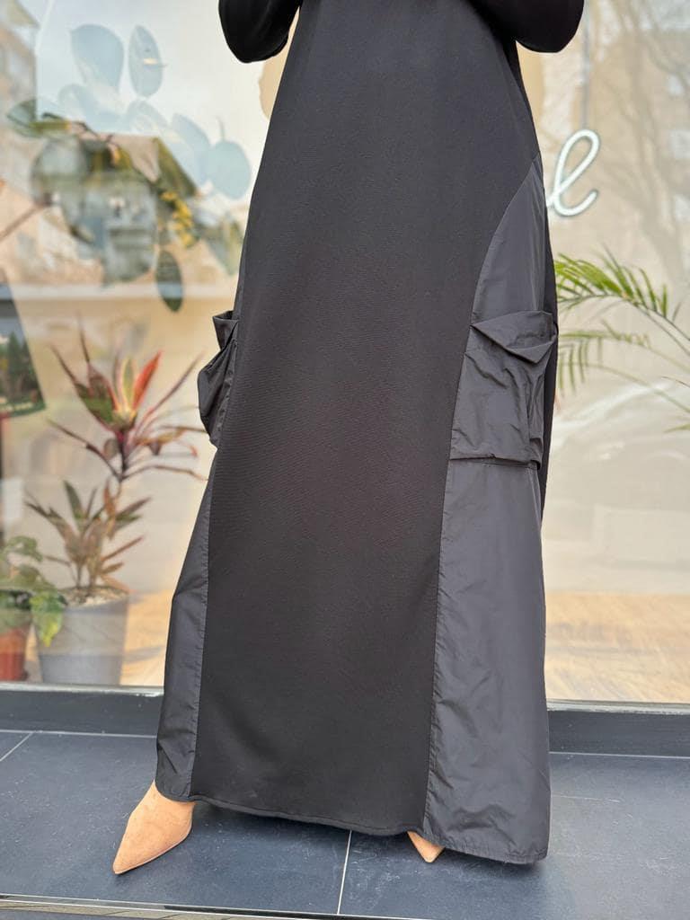 Almarwah Paraşüt Cep Elbise Siyah 303674