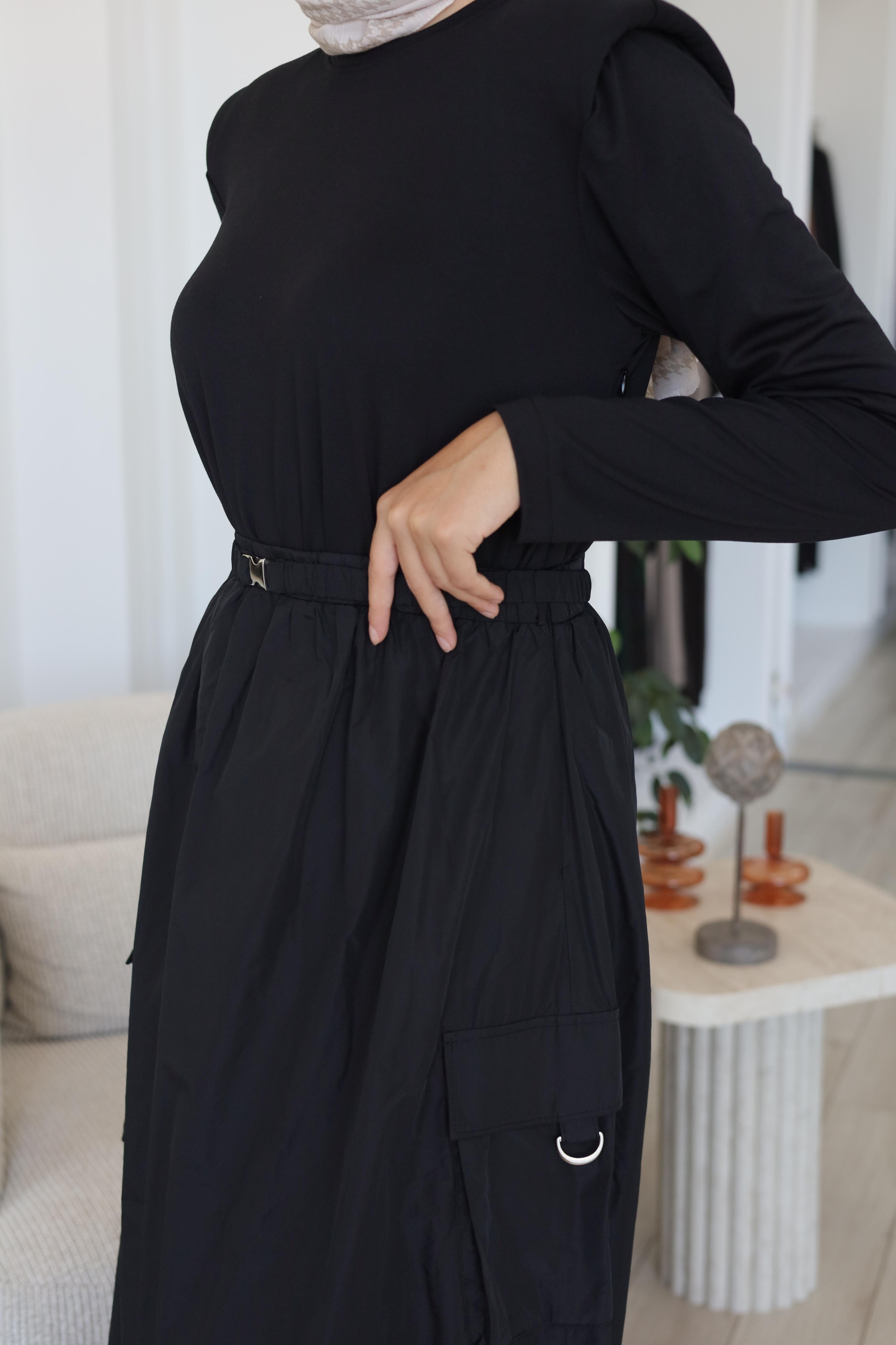 Almarwah Paraşüt Detaylı Elbise 303875