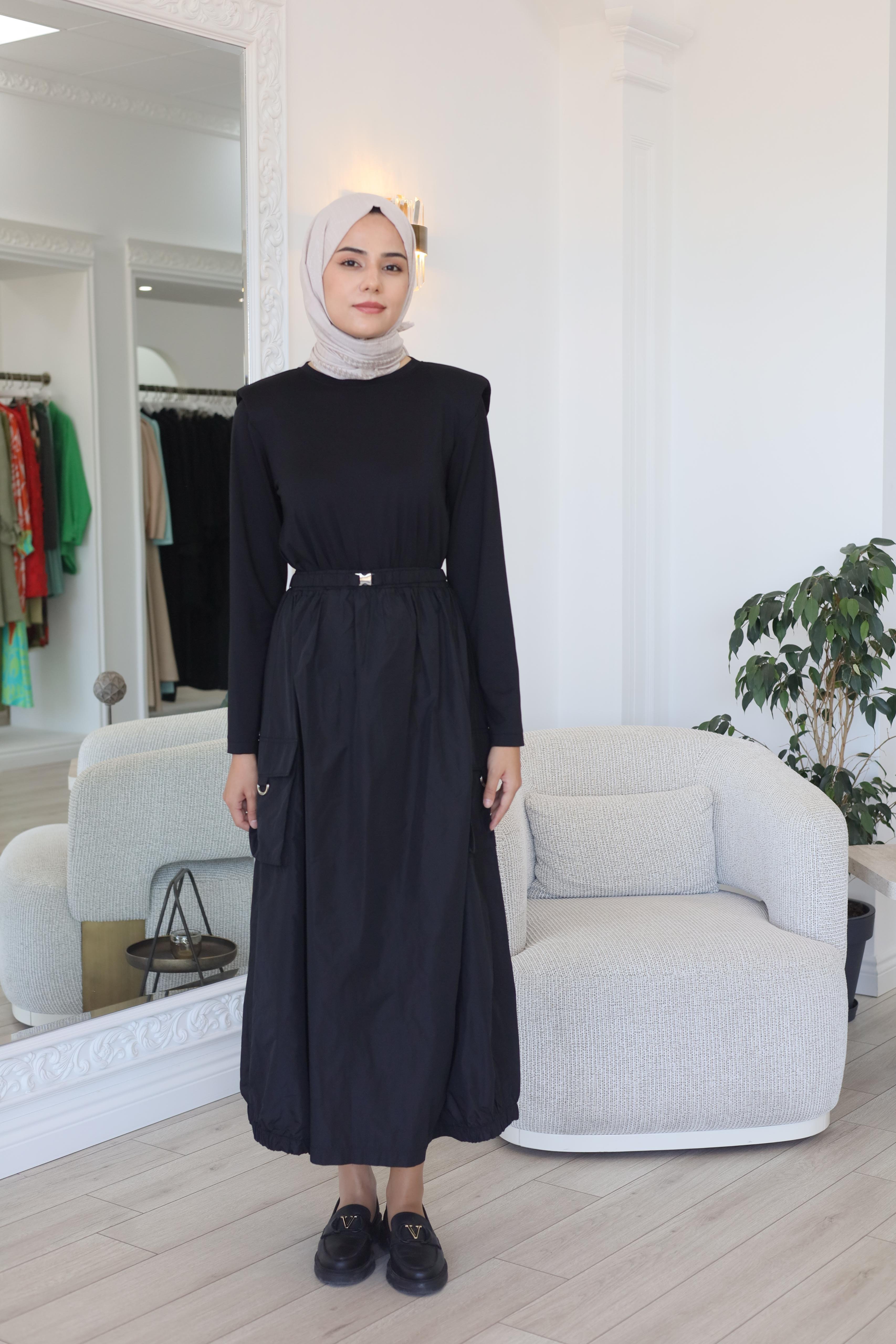 Almarwah Paraşüt Detaylı Elbise 303875