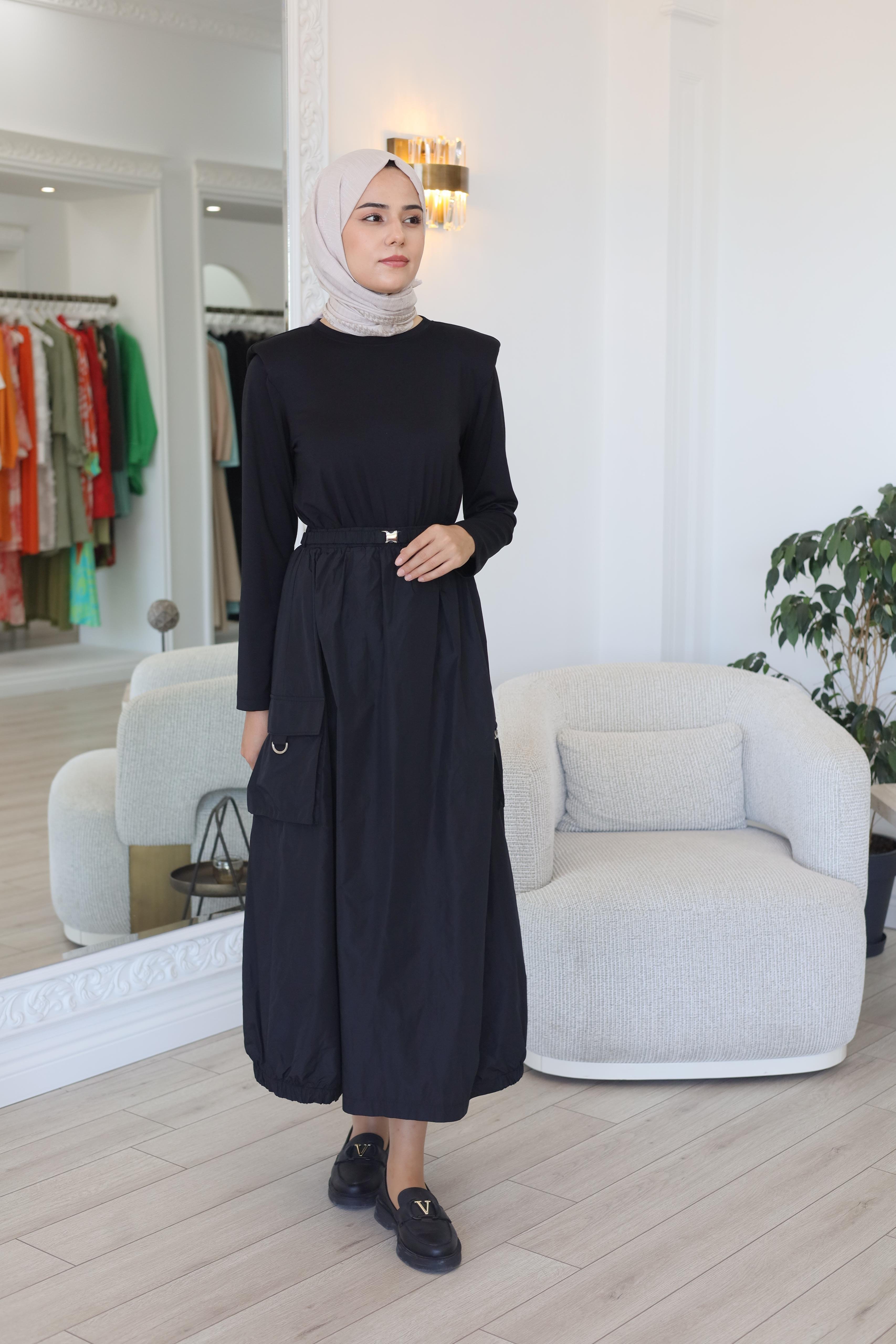 Almarwah Paraşüt Detaylı Elbise 303875