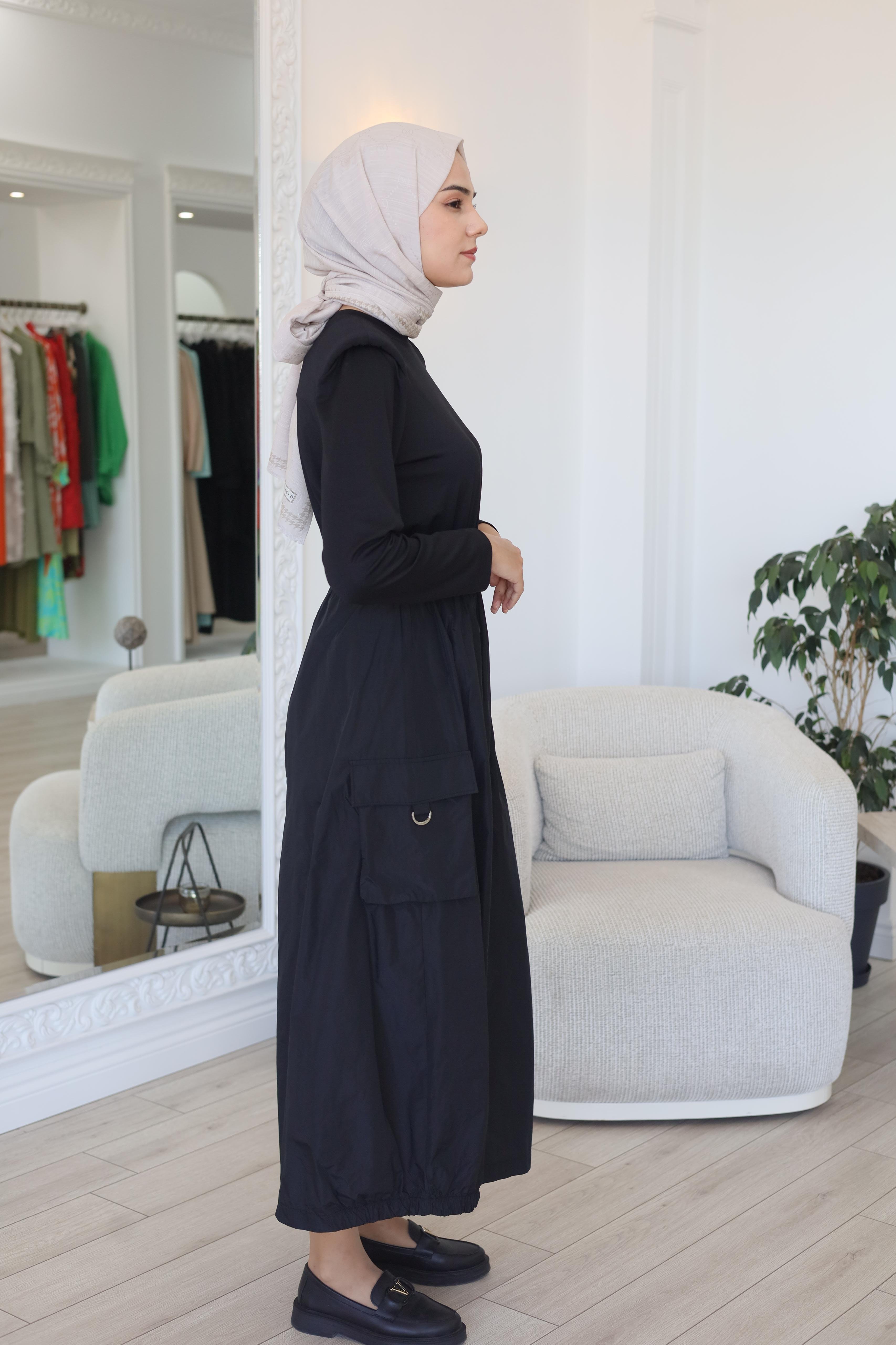 Almarwah Paraşüt Detaylı Elbise 303875