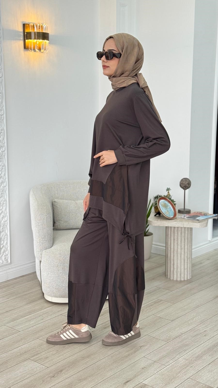 Almarwah Paraşüt Detaylı Pantolon Takım 202987