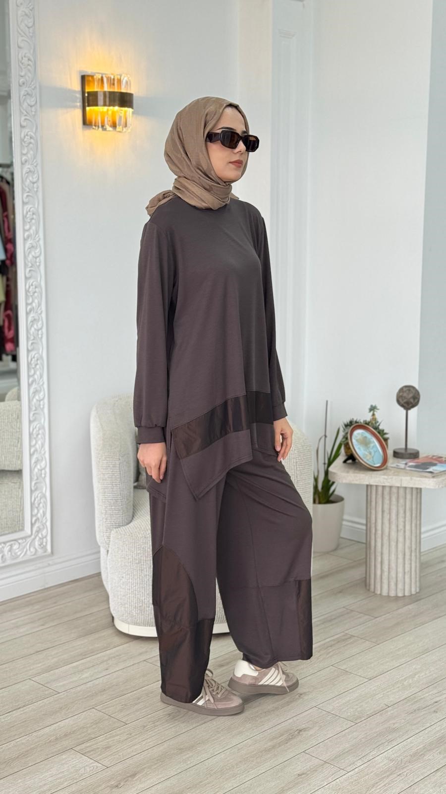 Almarwah Paraşüt Detaylı Pantolon Takım 202987