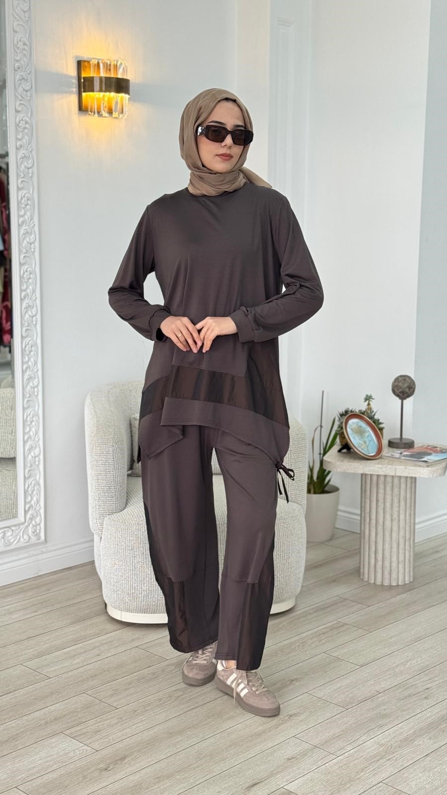 Almarwah Paraşüt Detaylı Pantolon Takım 202987