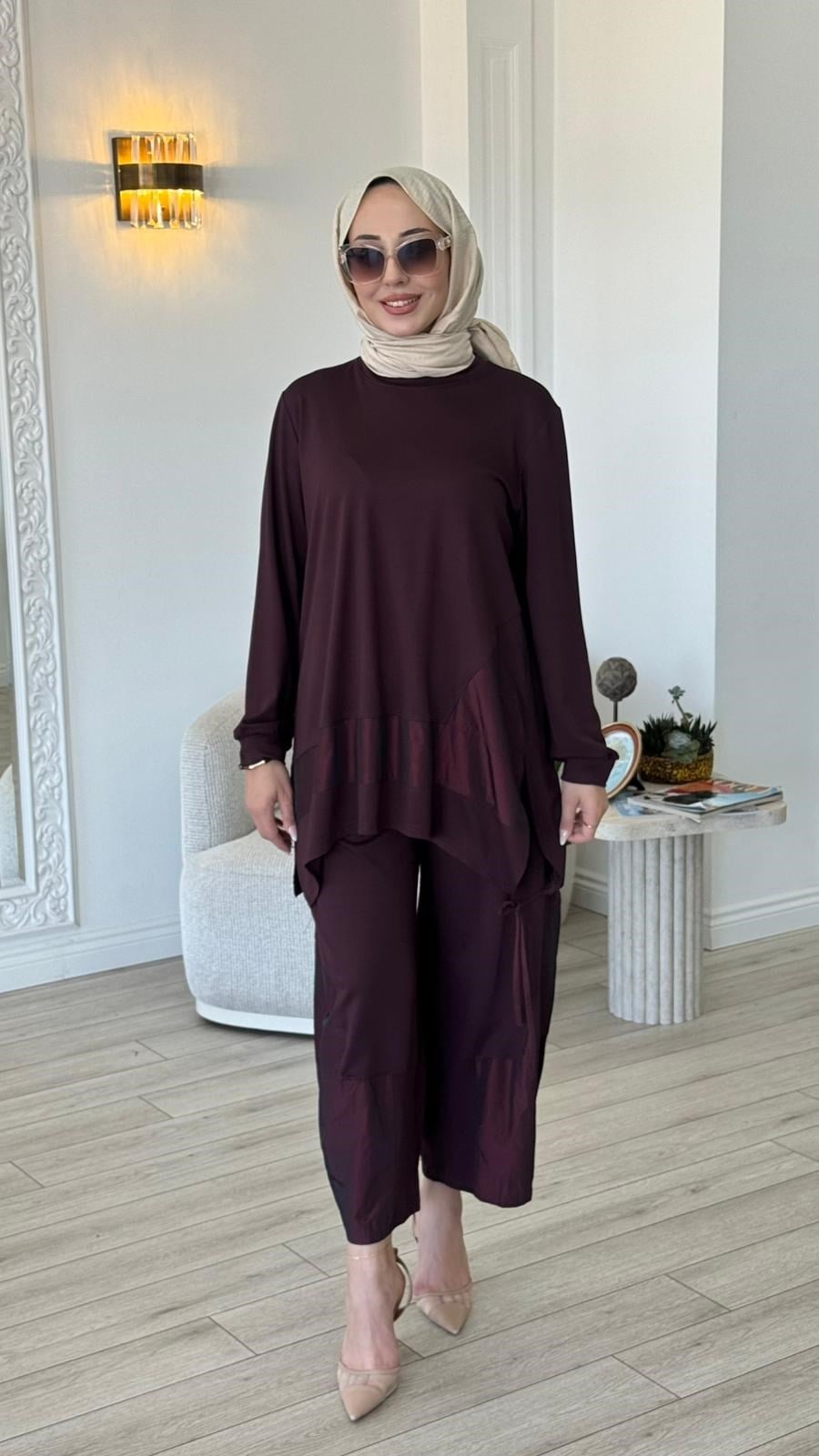 Almarwah Paraşüt Detaylı Pantolon Takım 202987
