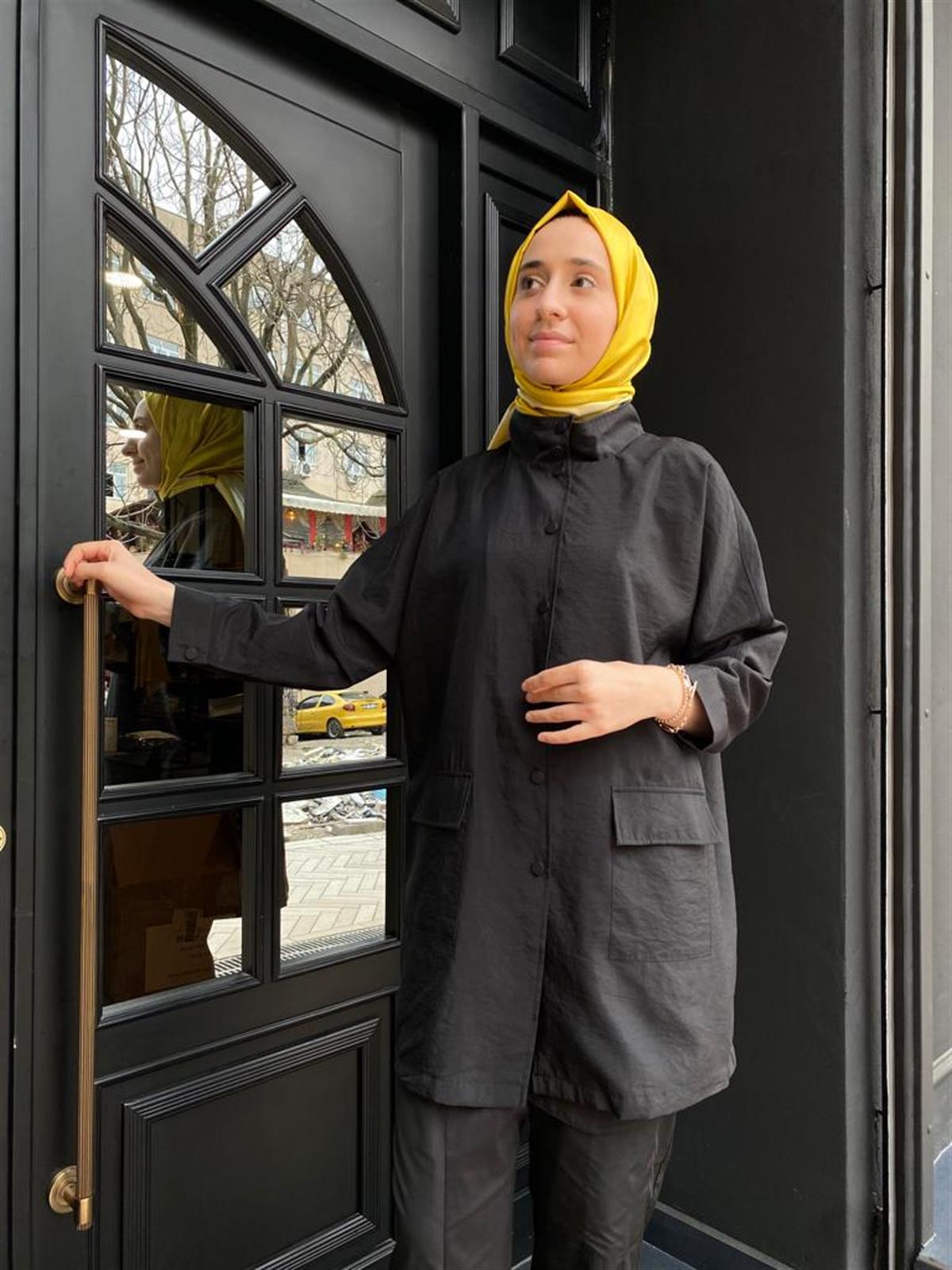 Almarwah Paraşüt Kısa Kap Siyah 50801