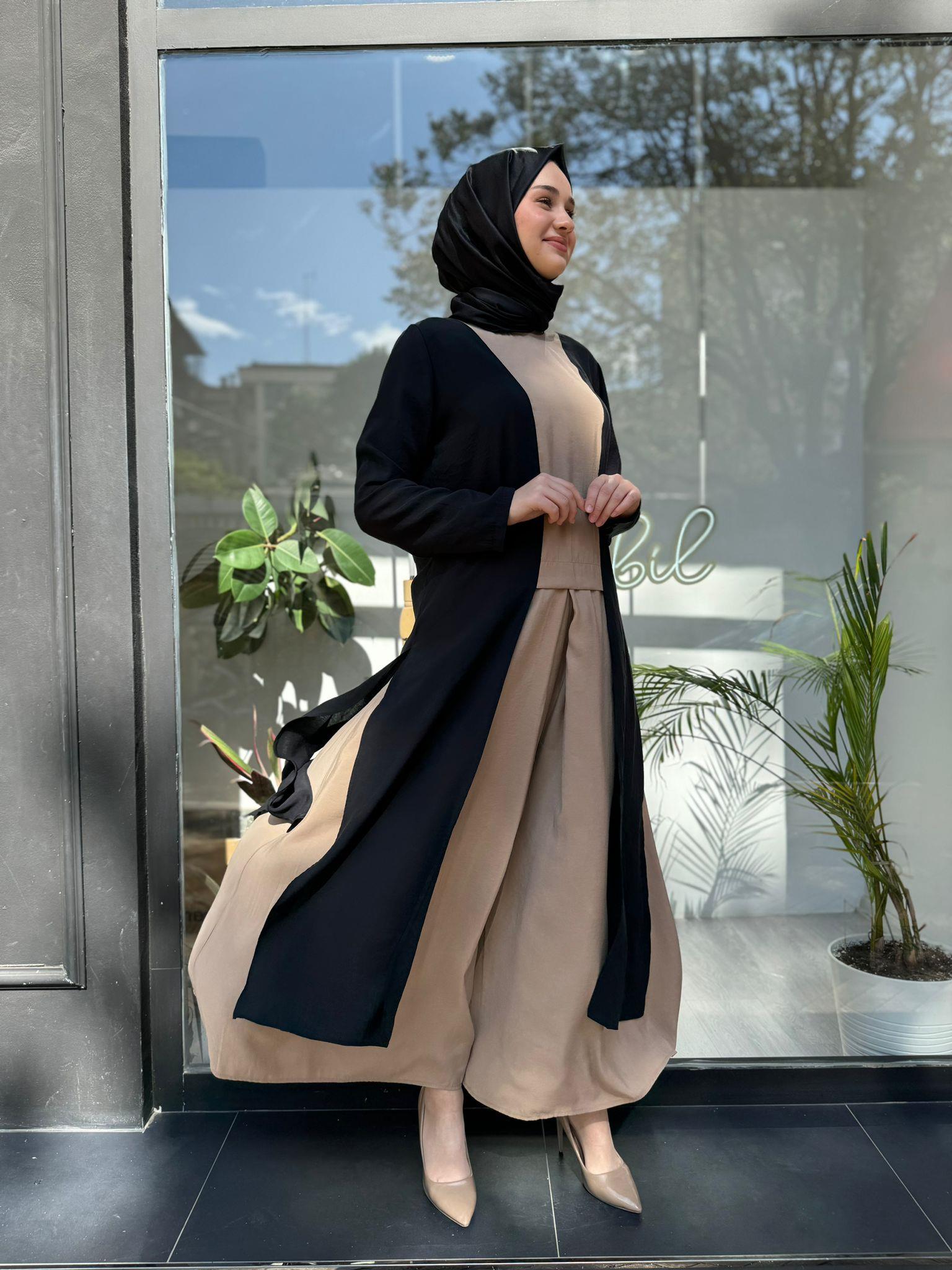 Almarwah Parçalı Pantolon Takım Bej 202559