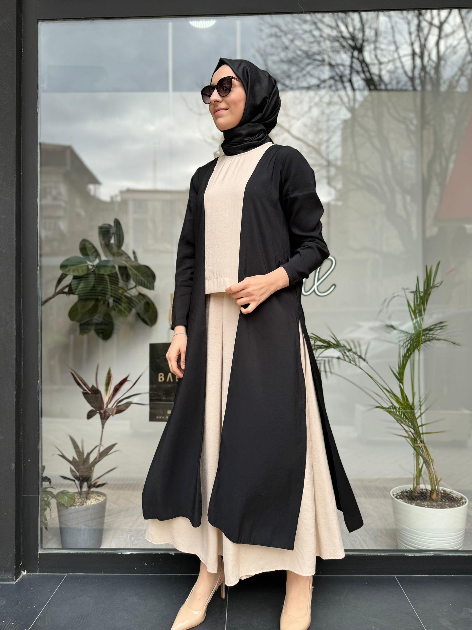 Almarwah Parçalı Pantolon Takım Bej 202559