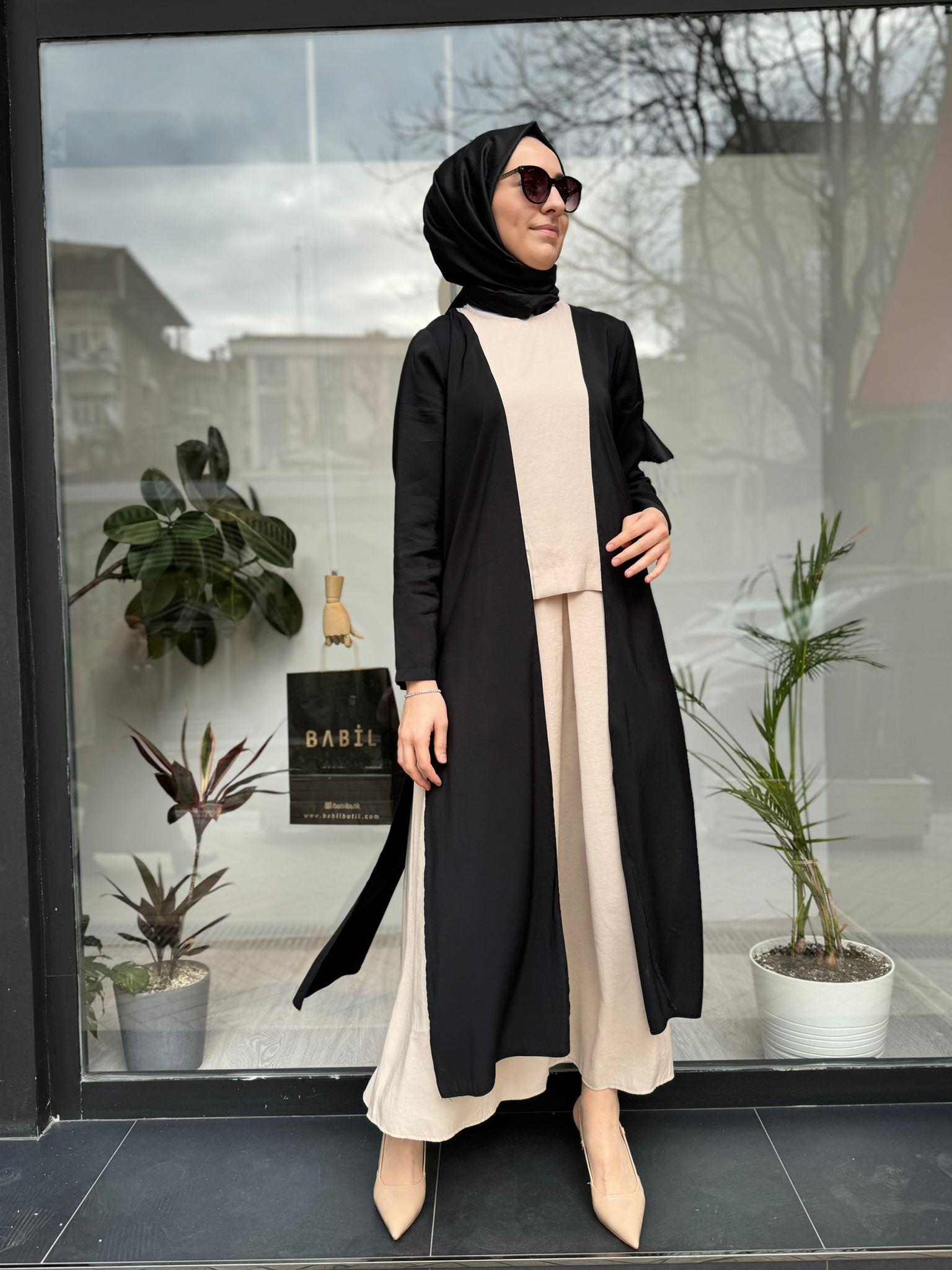 Almarwah Parçalı Pantolon Takım Bej 202559