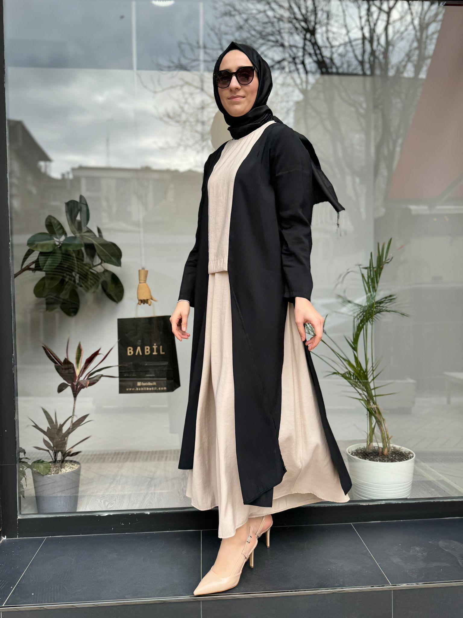 Almarwah Parçalı Pantolon Takım Bej 202559