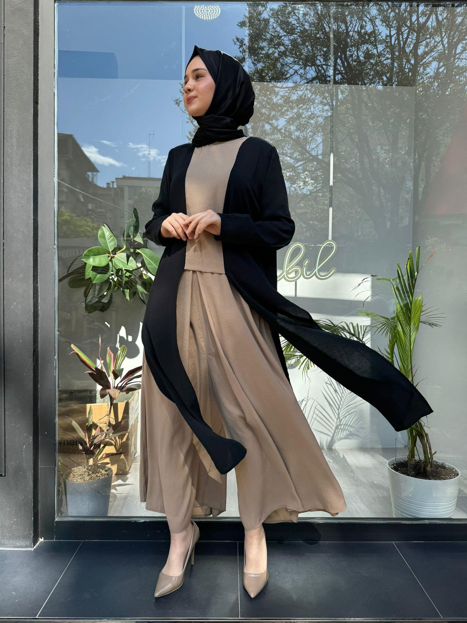 Almarwah Parçalı Pantolon Takım Bej 202559