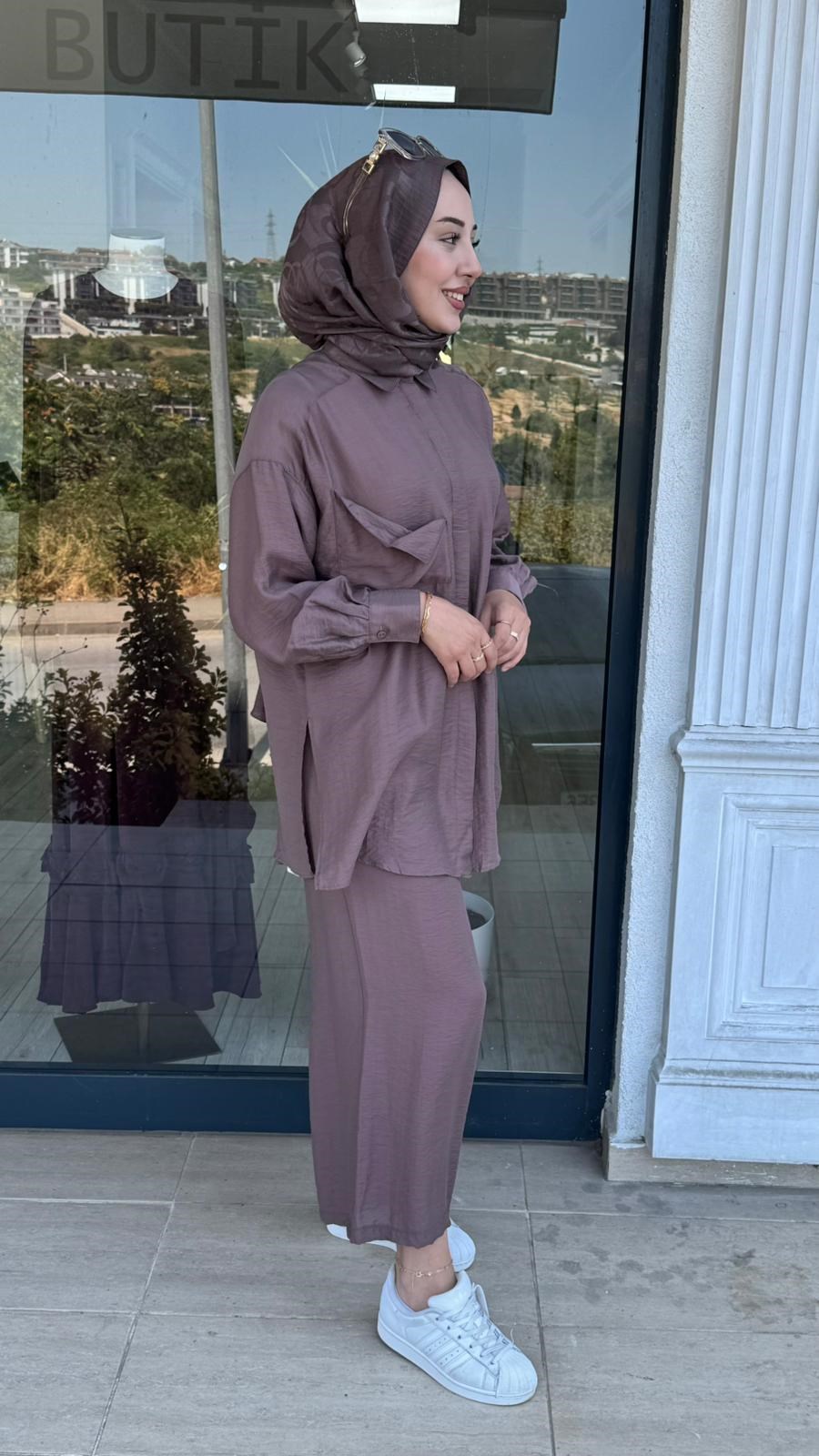 Almarwah Salaş Gömlekli Pantolonlu Takım 202978