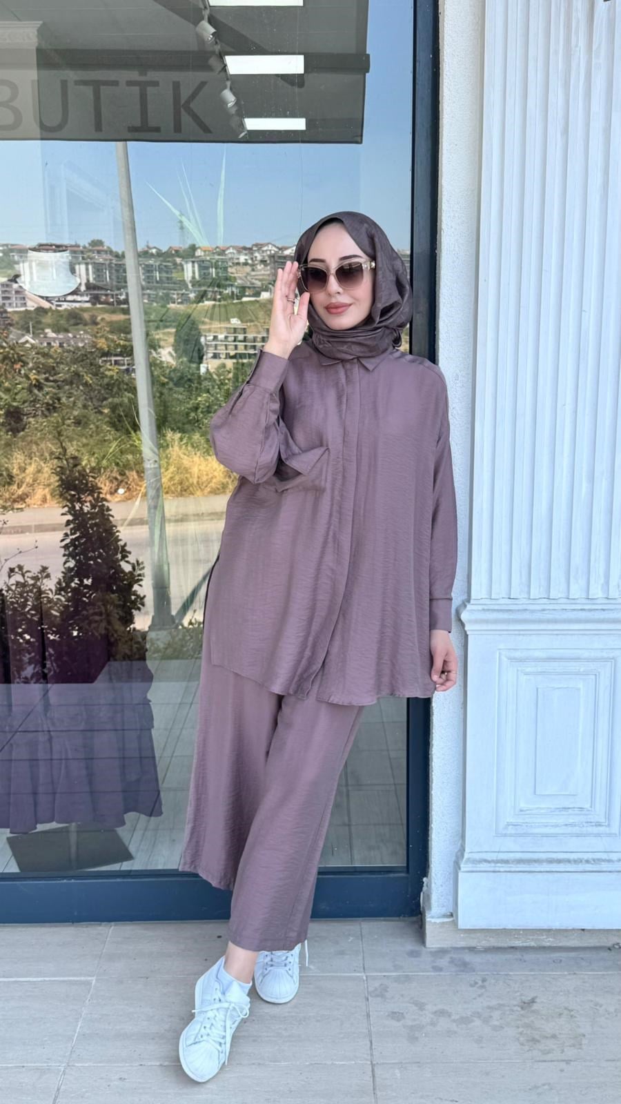 Almarwah Salaş Gömlekli Pantolonlu Takım 202978