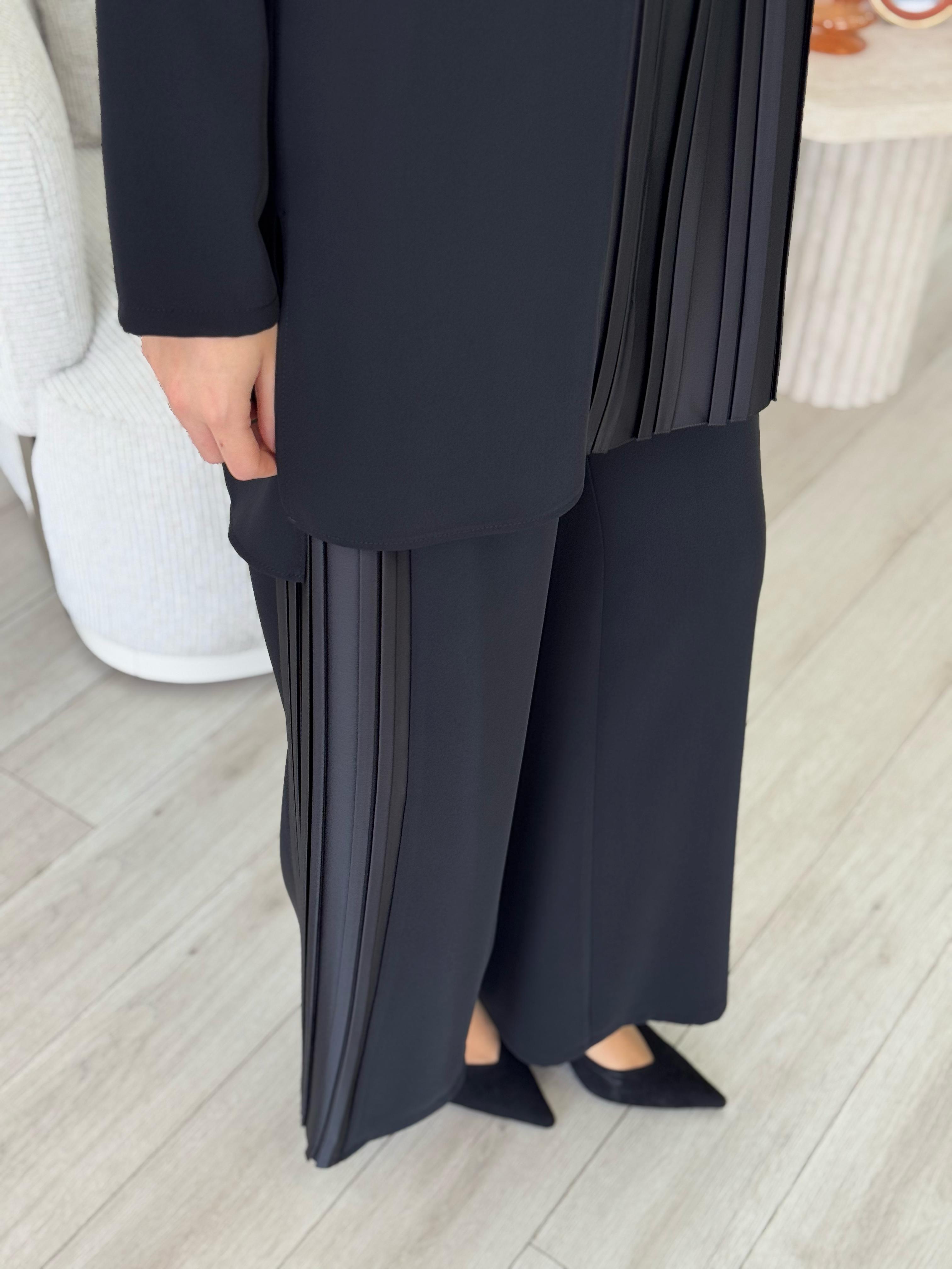 Almarwah Saten Detaylı Pantolonlu Takım 90329