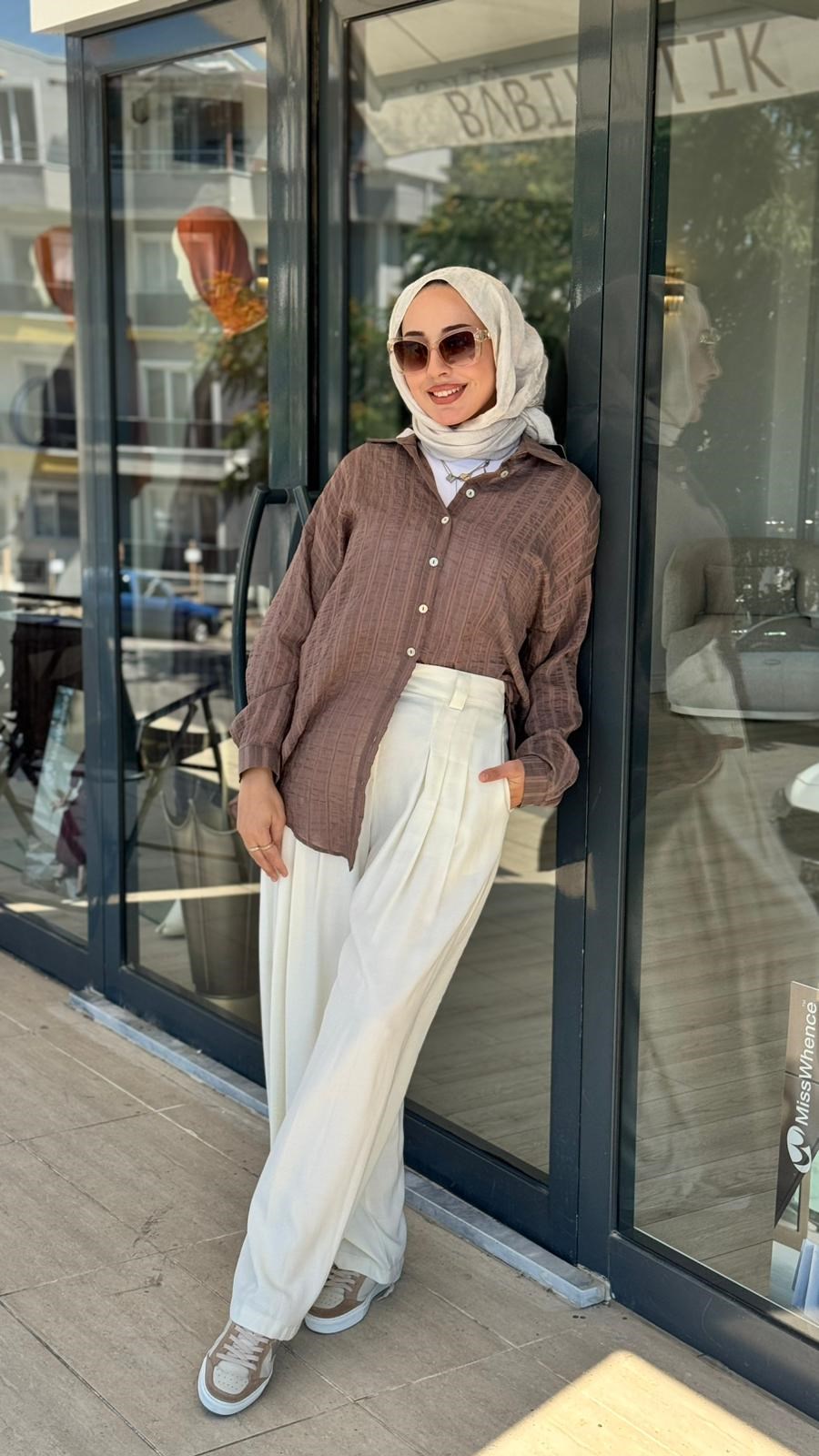 Almarwah Şeritli Gömlek 101006