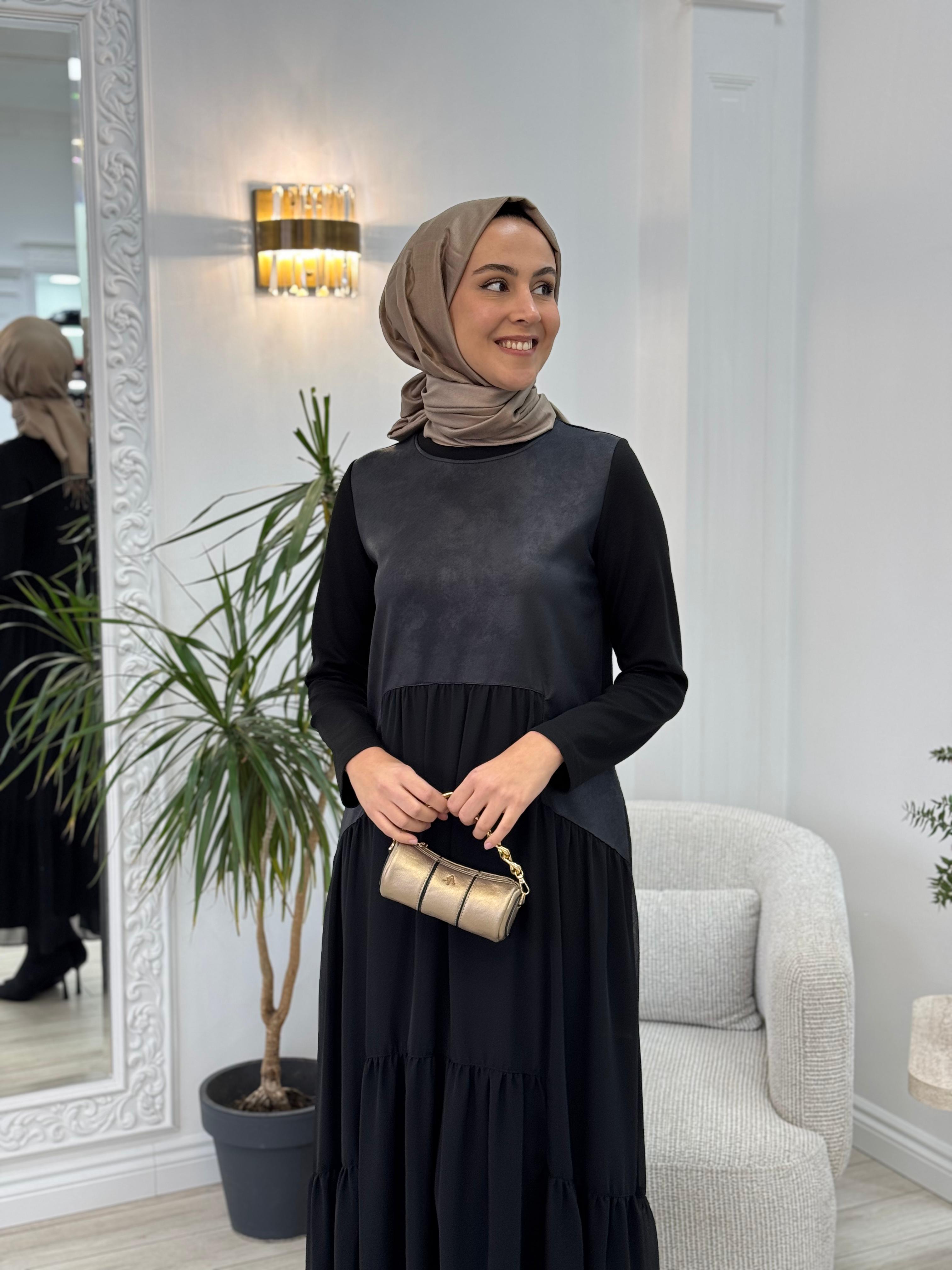 Almarwah Şifon Detaylı Elbise 303782