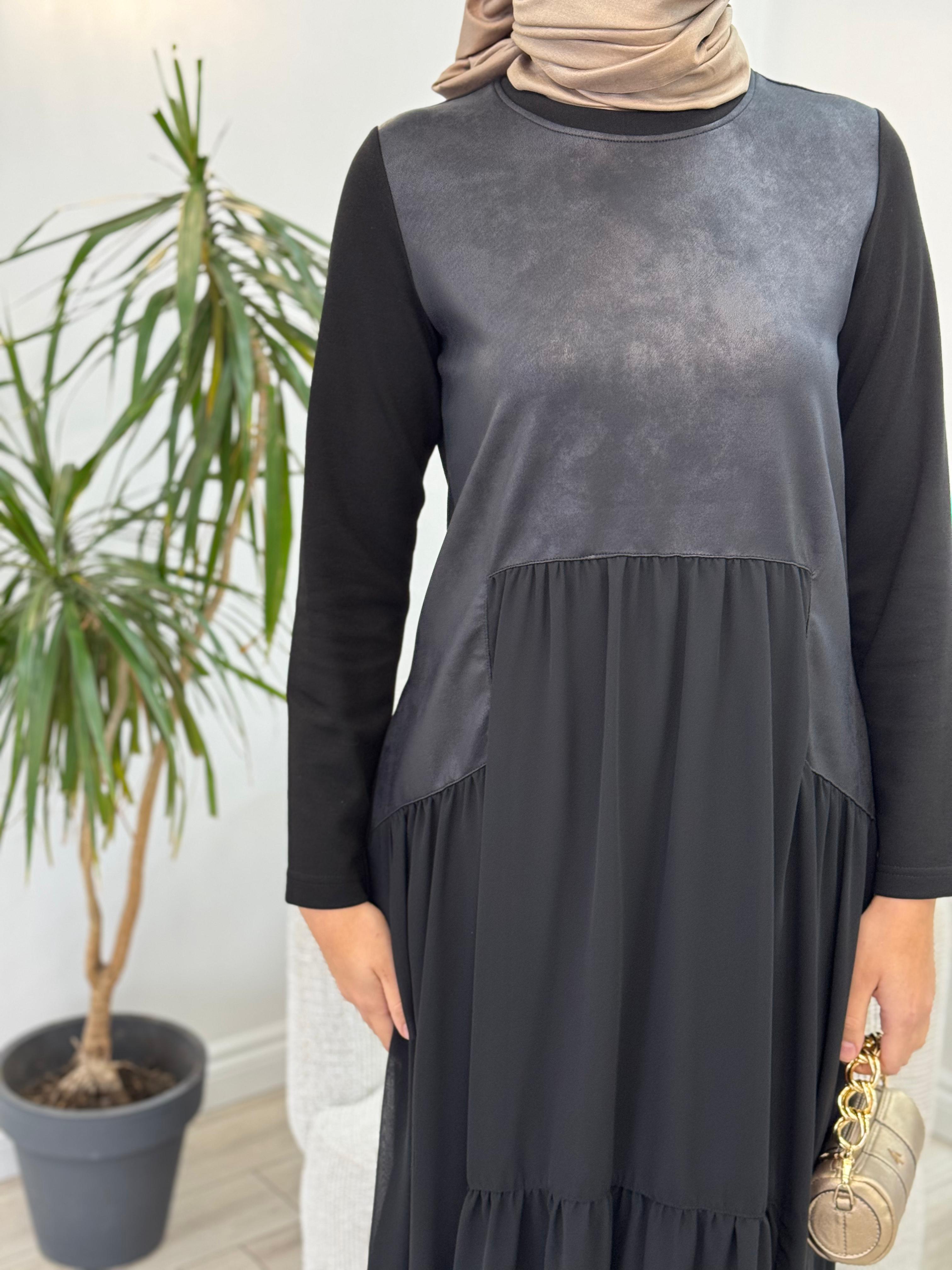 Almarwah Şifon Detaylı Elbise 303782