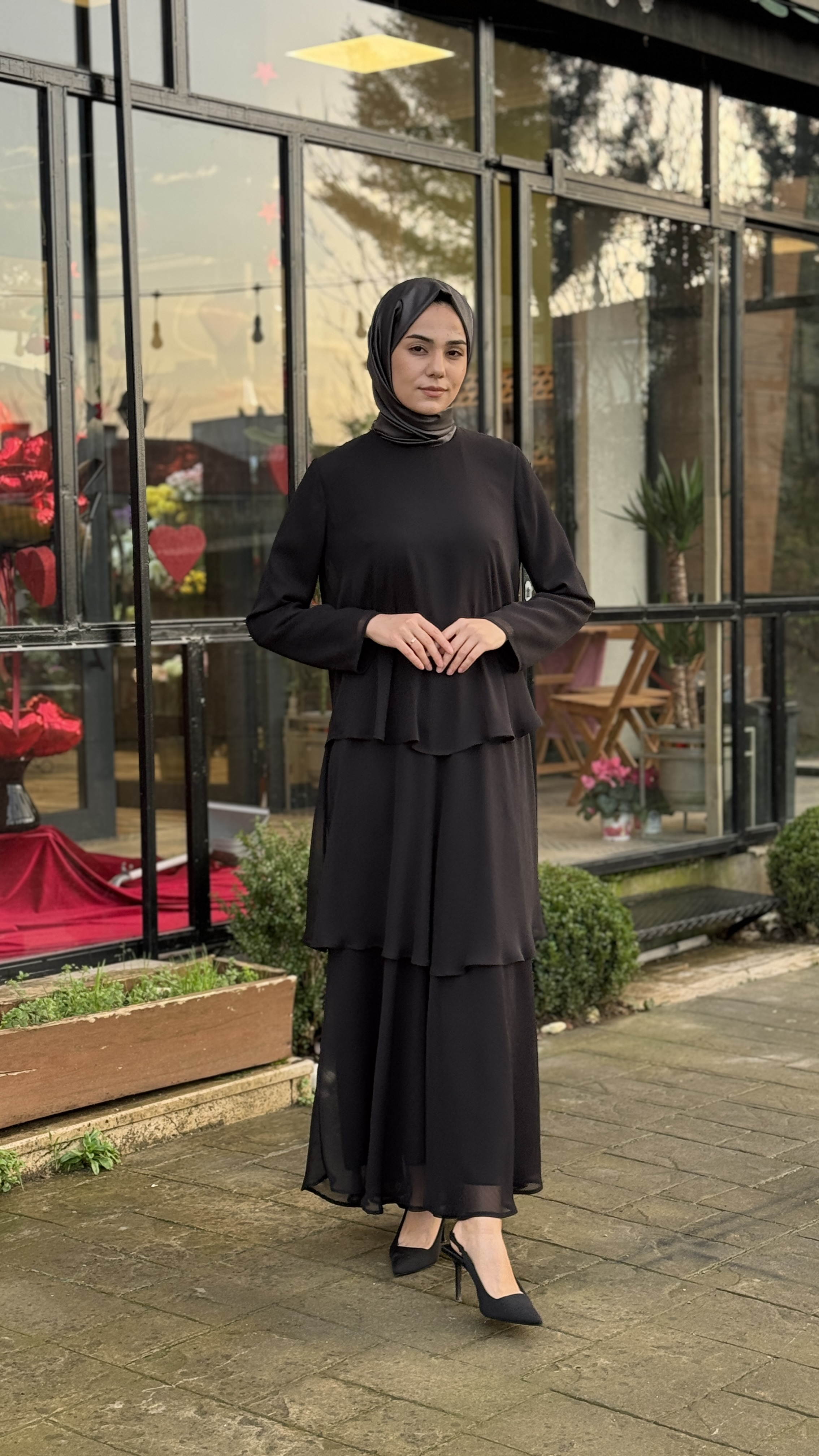 Almarwah Şifon Katmanlı Salaş Elbise 905004