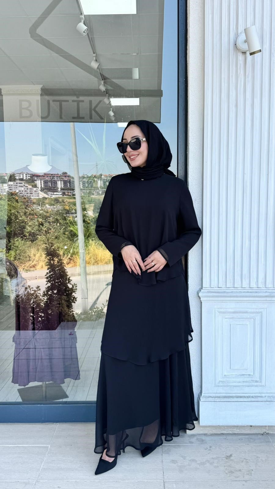 Almarwah Şifon Katmanlı Salaş Elbise 905004