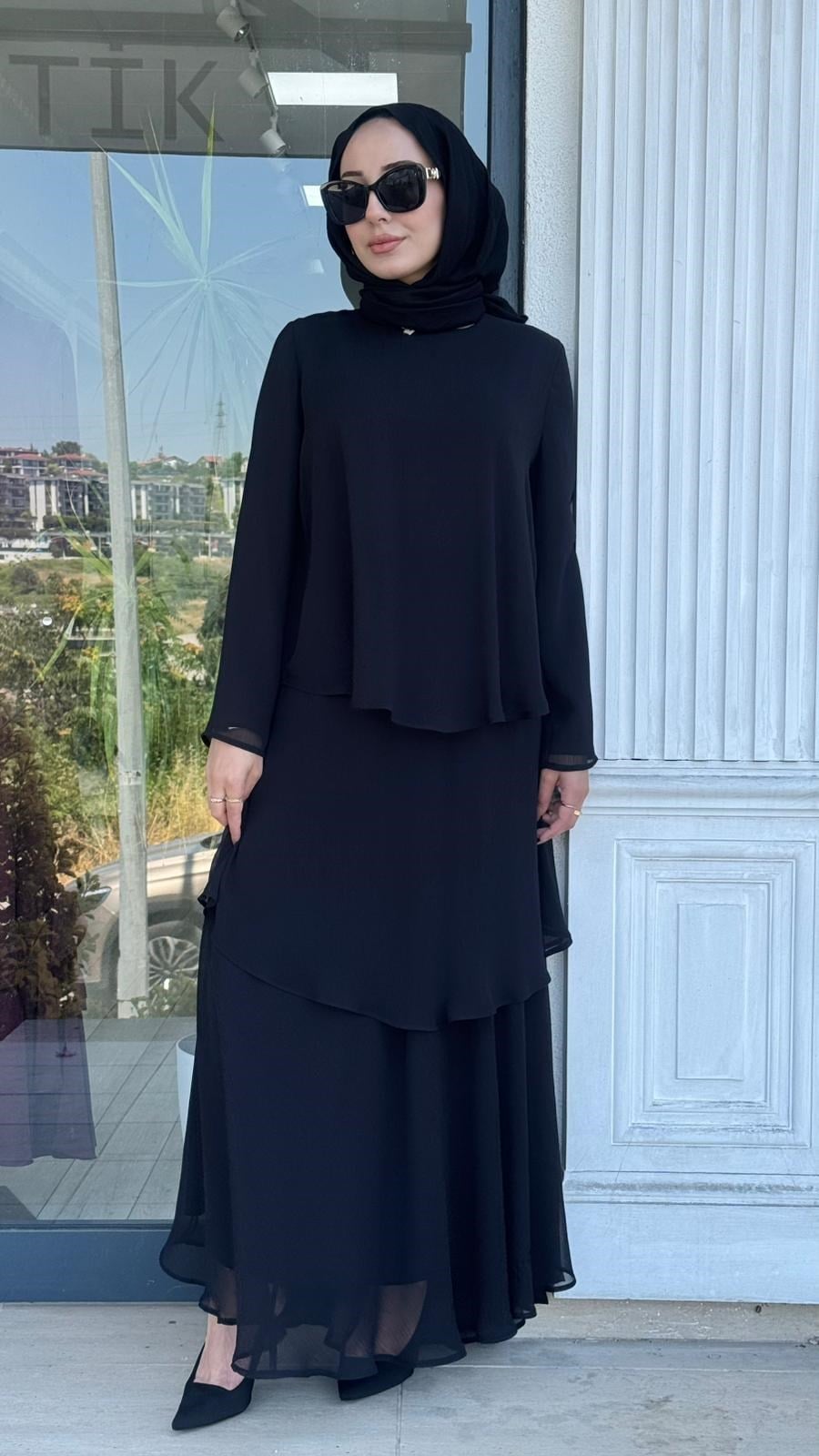 Almarwah Şifon Katmanlı Salaş Elbise 905004