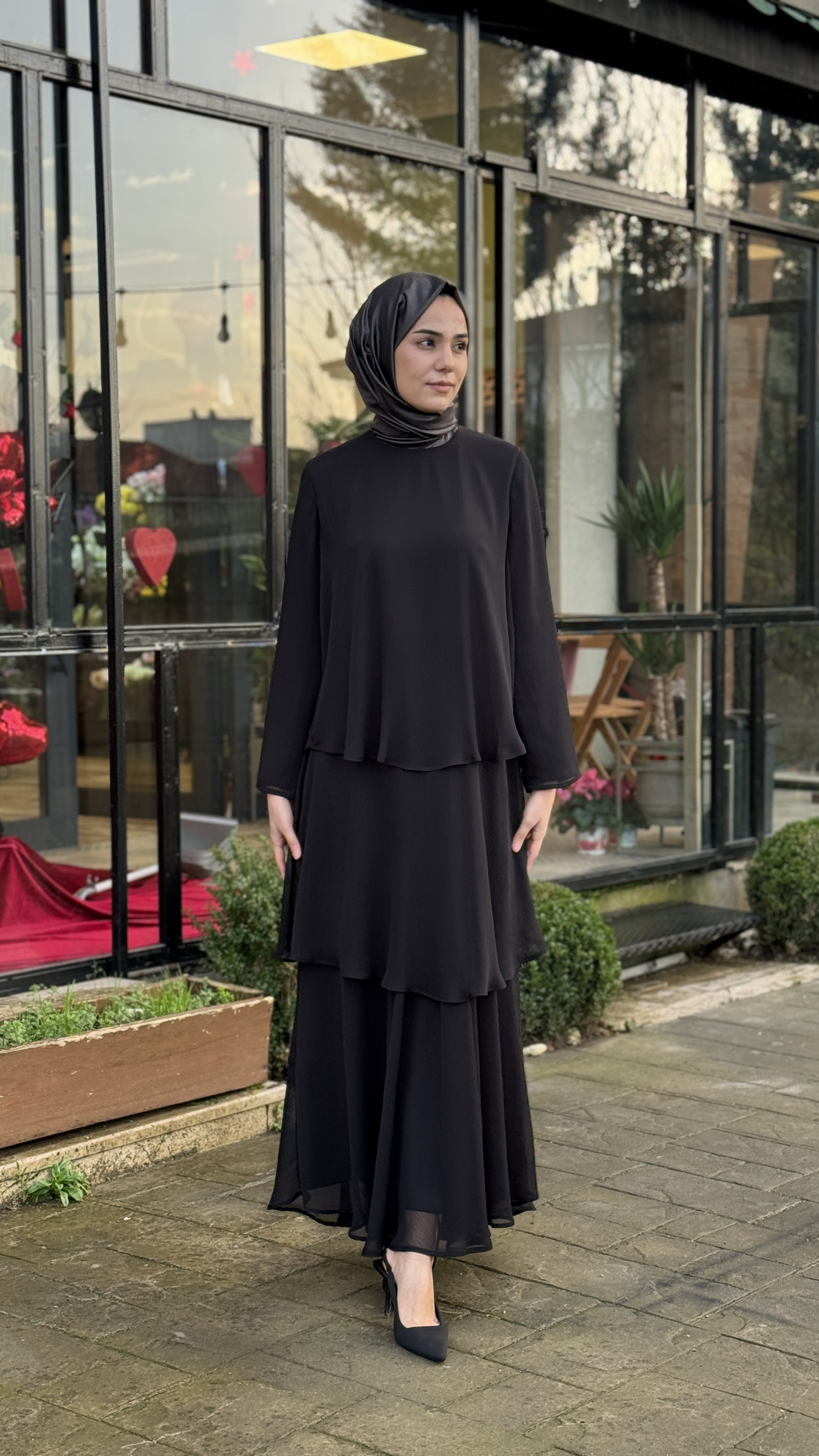 Almarwah Şifon Katmanlı Salaş Elbise 905004