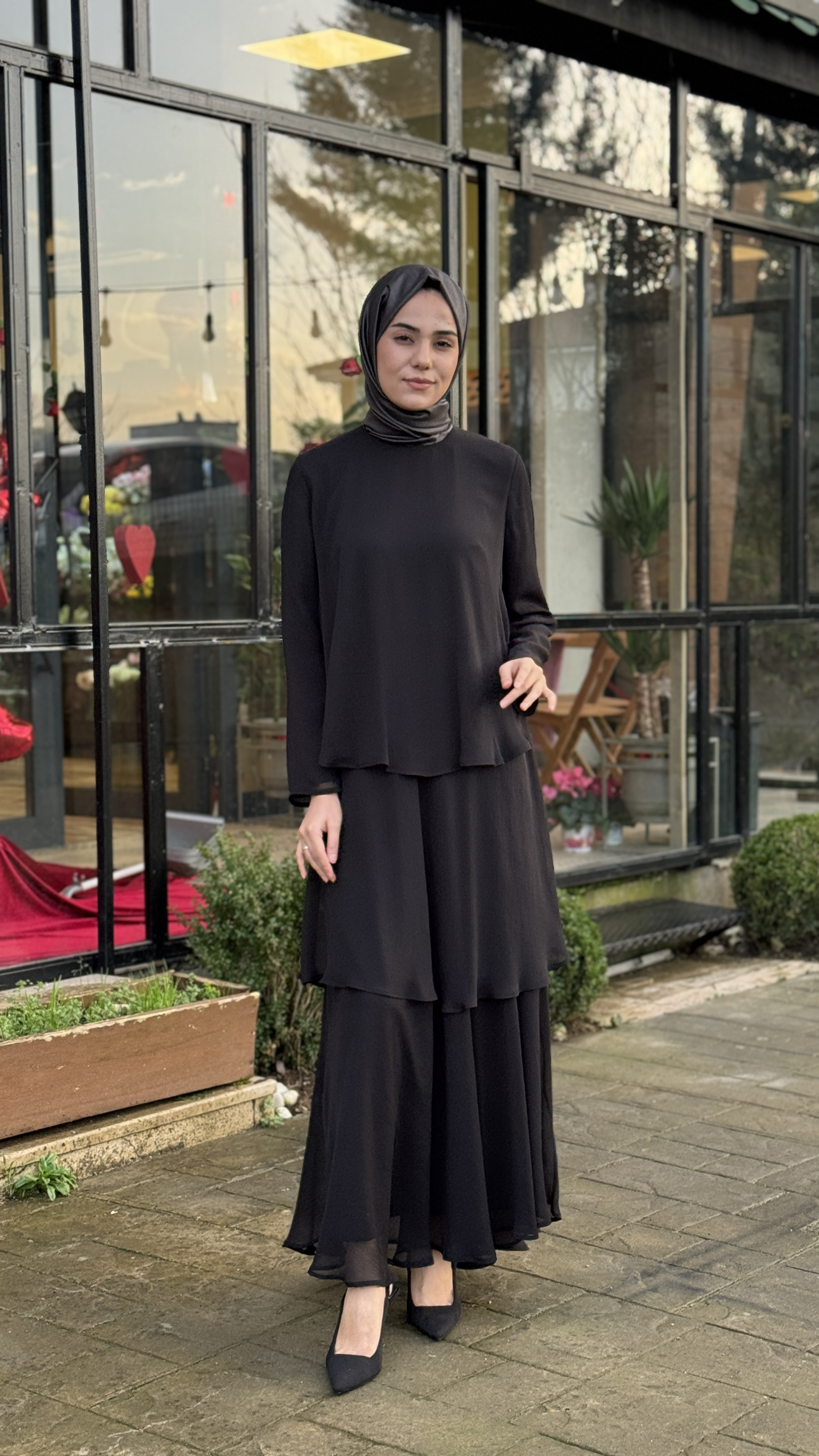 Almarwah Şifon Katmanlı Salaş Elbise 905004