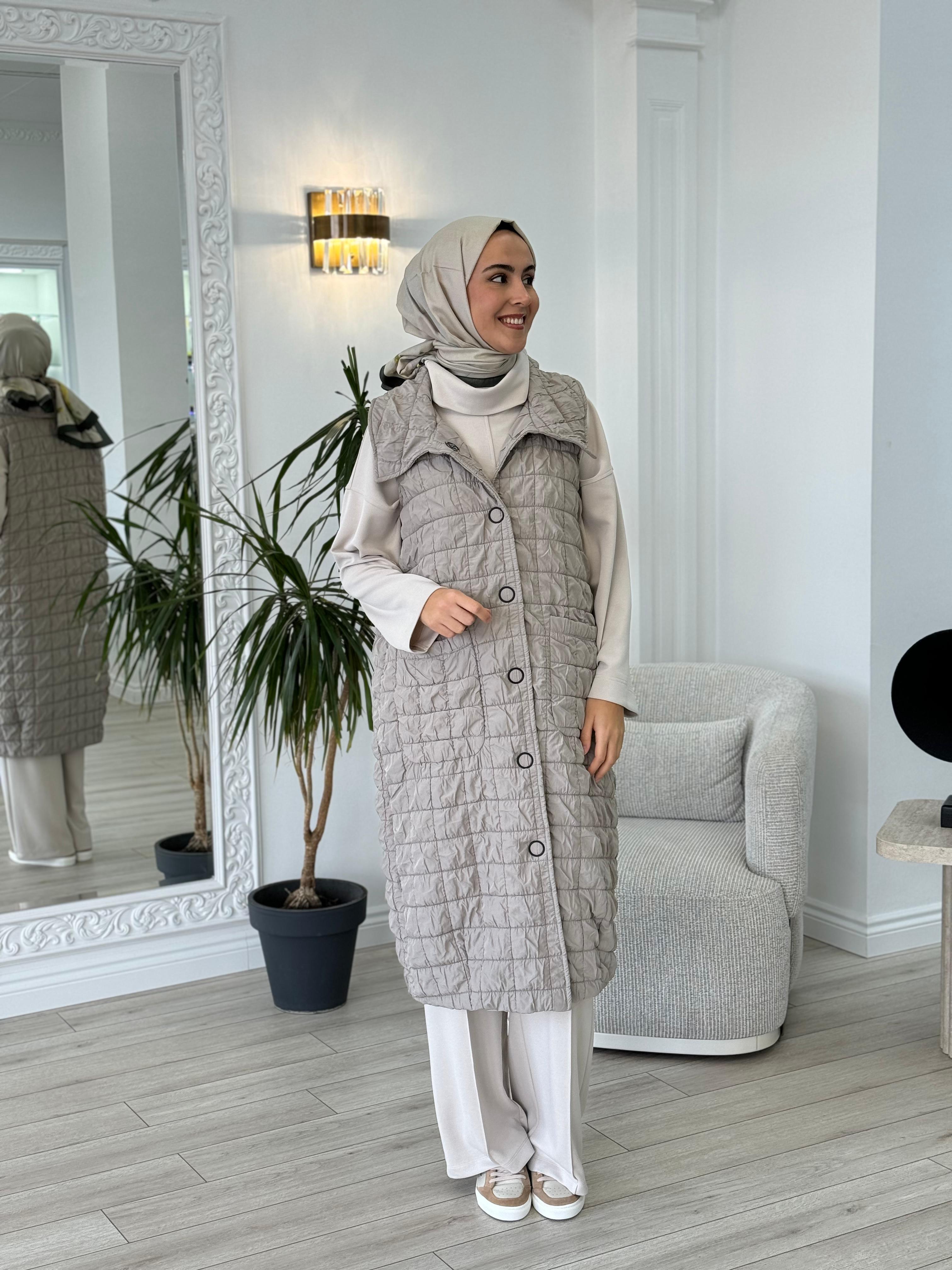 Almarwah Şişme Yelek Vizon 505287
