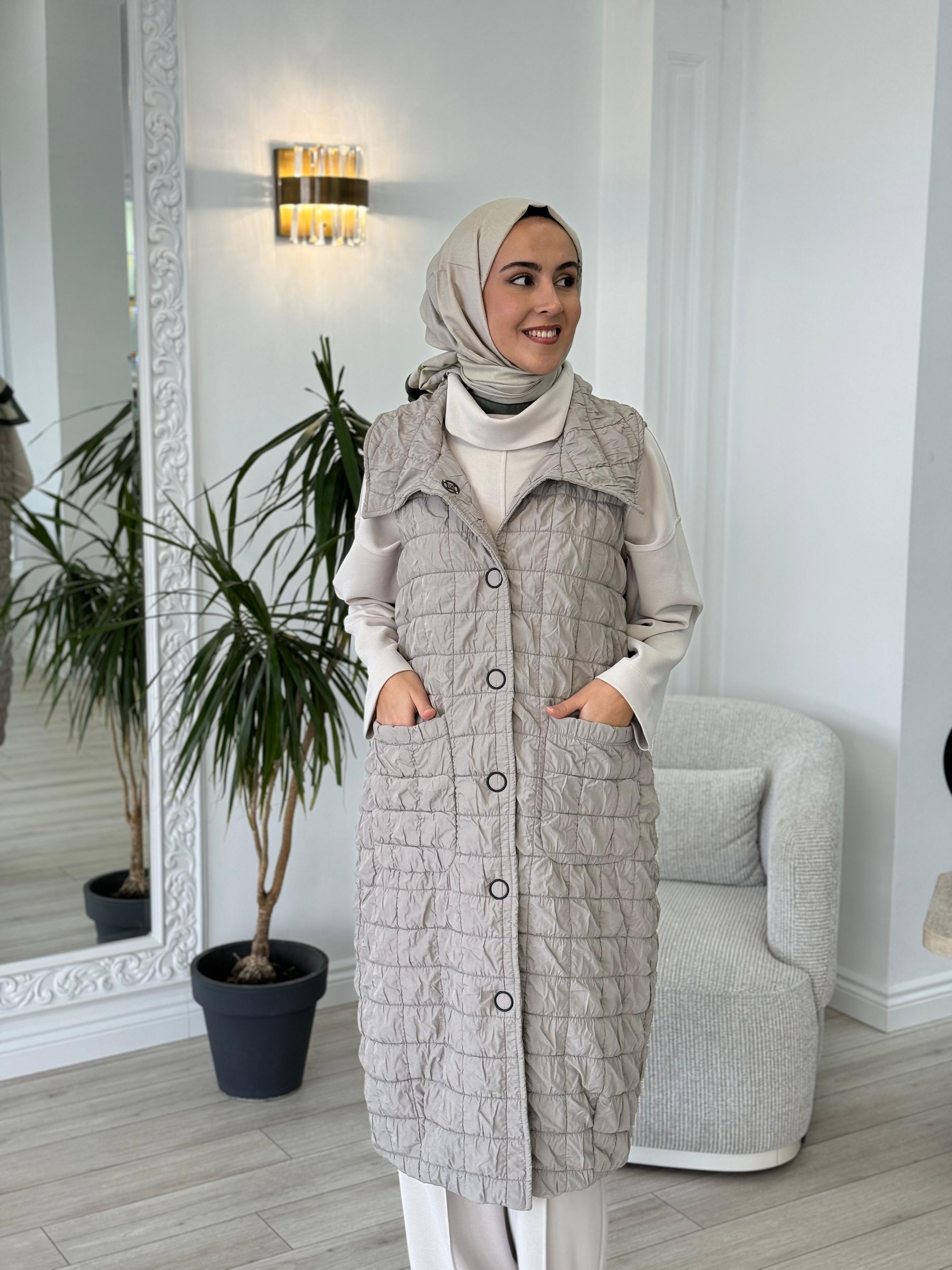 Almarwah Şişme Yelek Vizon 505287