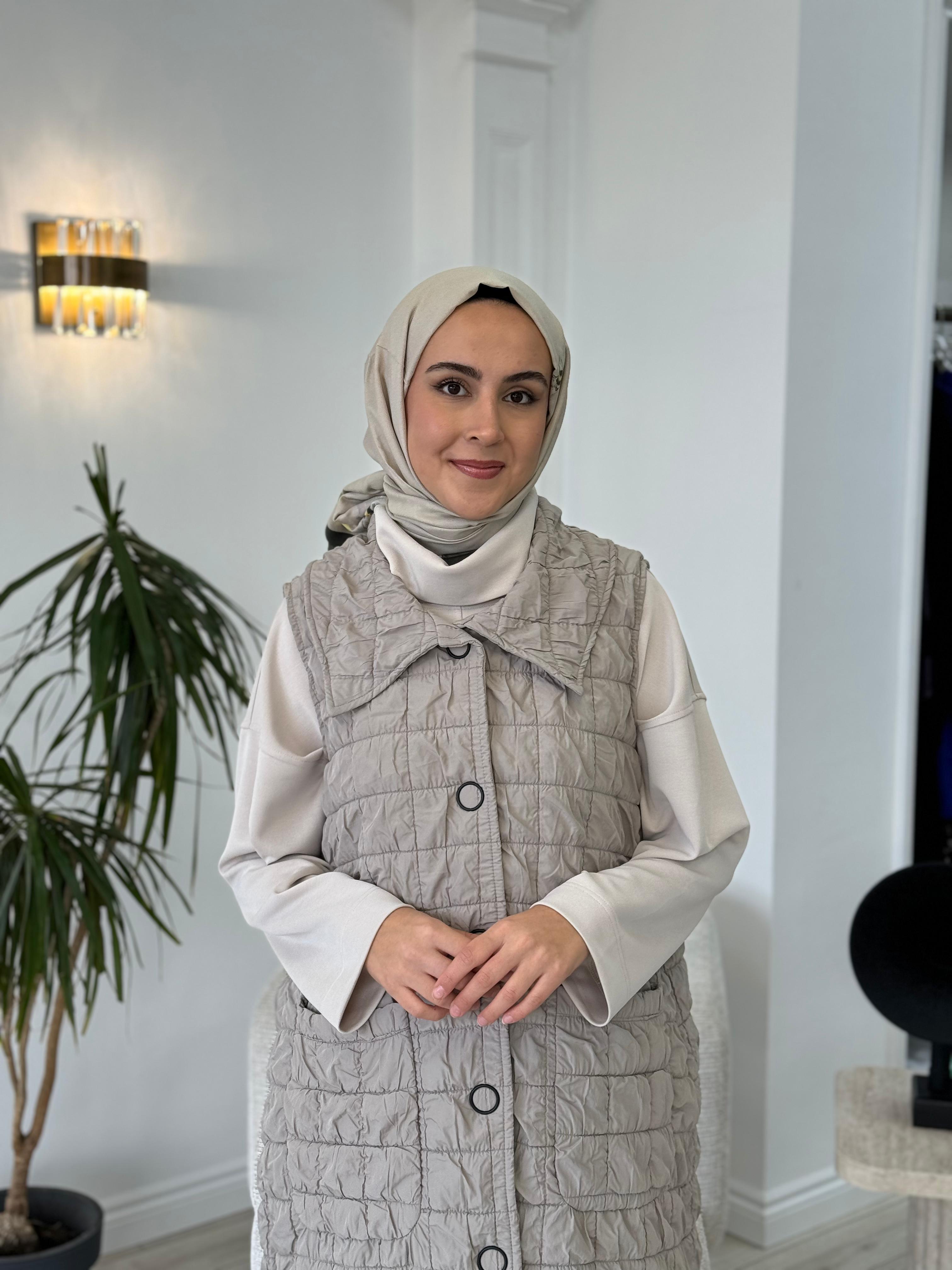 Almarwah Şişme Yelek Vizon 505287